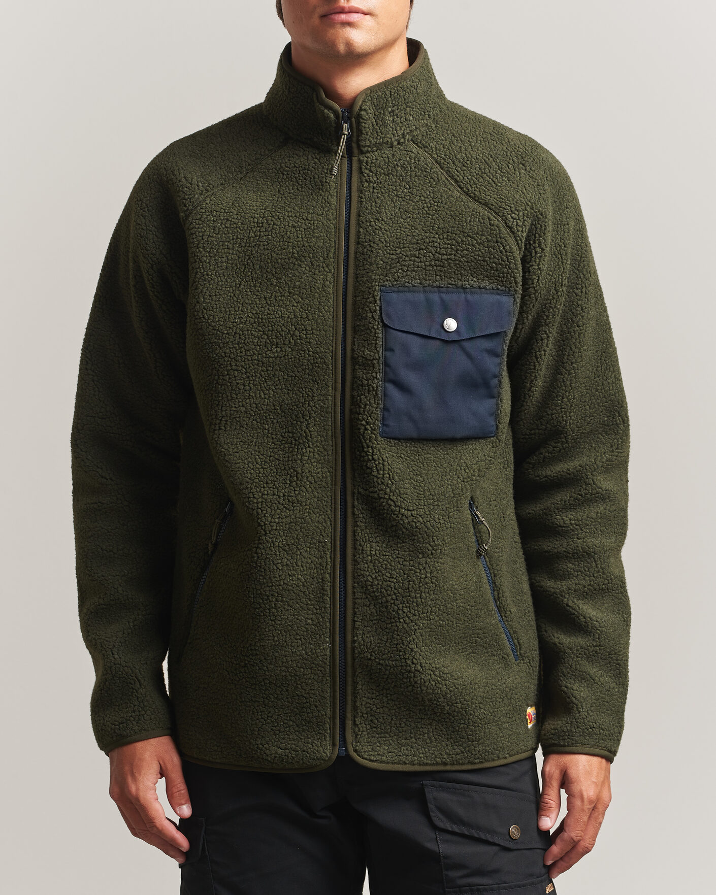 Uomini | Maglieria | Fjällräven | Vardag Pile Fleece Zip Jacket Deep Forest