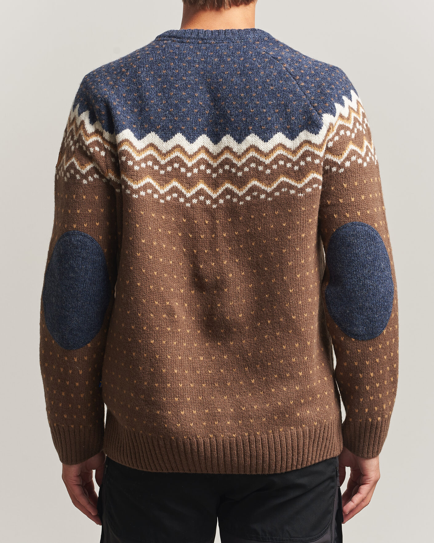 Uomini | Maglieria | Fjällräven | Övik Knit Wool Sweater Dark Oak