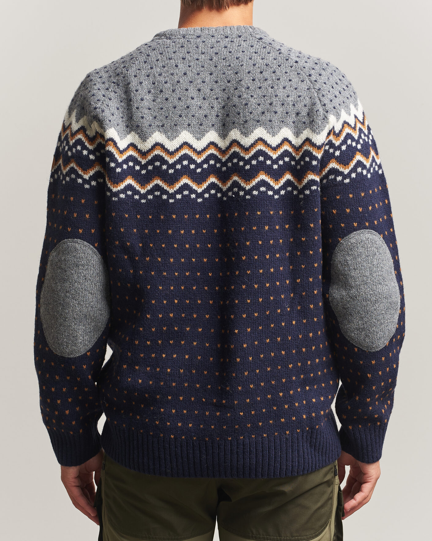 Uomini | Maglieria | Fjällräven | Övik Knit Wool Sweater Dark Navy