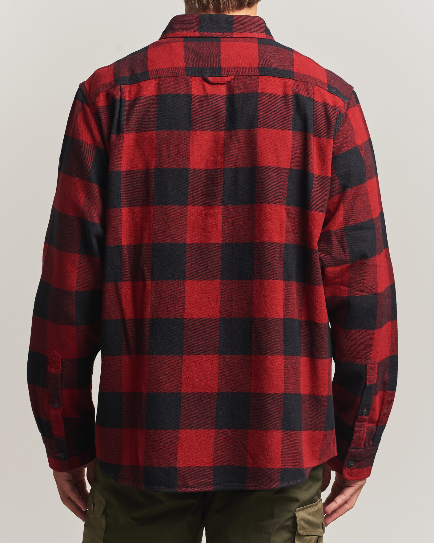 Uomini | Camicie | Fjällräven | Övik Heavy Flannel Shirt Red/Black