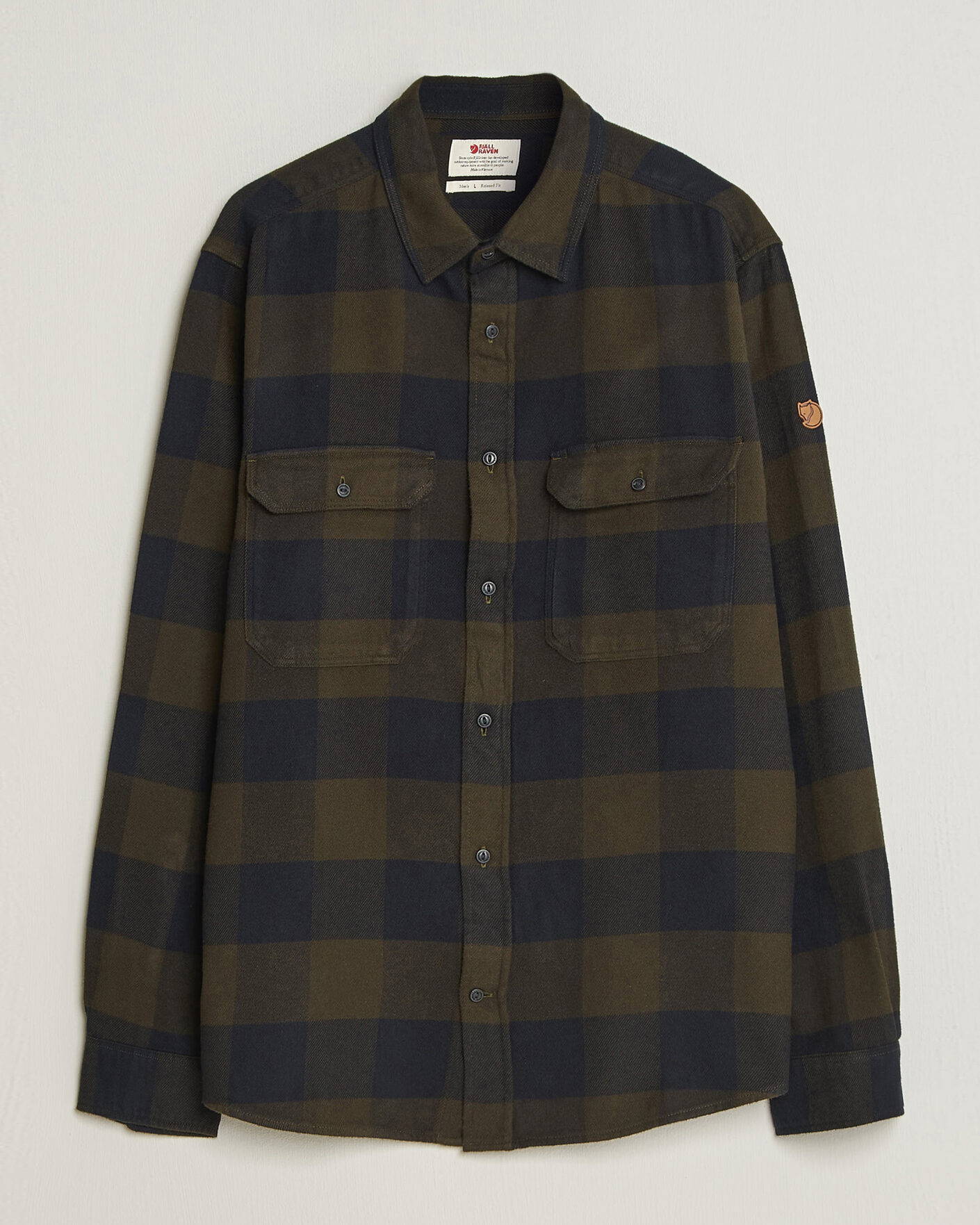 Uomini | Camicie | Fjällräven | Övik Heavy Flannel Shirt Deep Forest