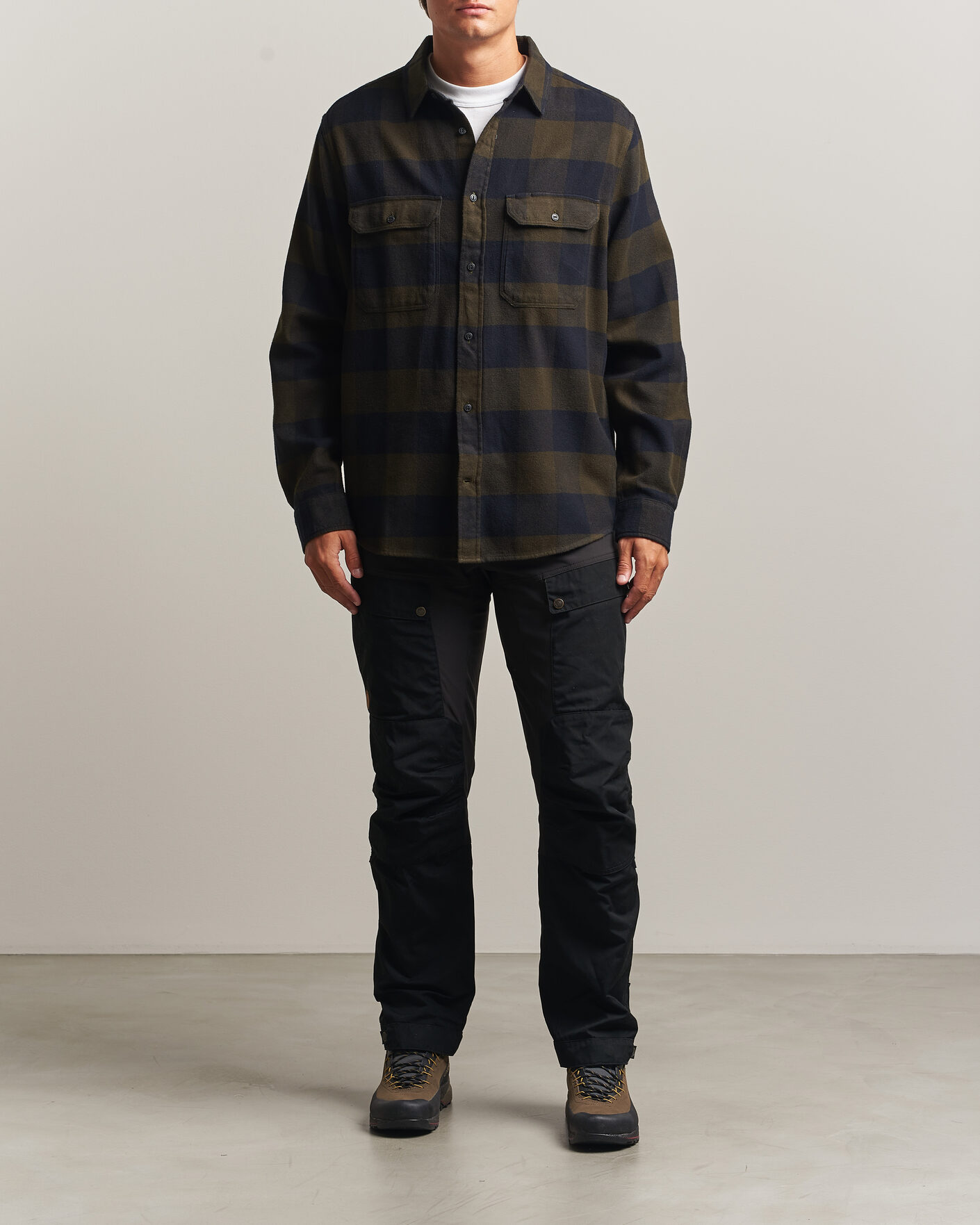 Uomini | Camicie | Fjällräven | Övik Heavy Flannel Shirt Deep Forest
