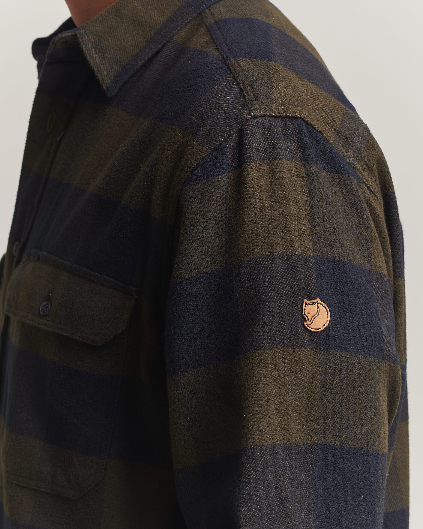 Uomini | Camicie | Fjällräven | Övik Heavy Flannel Shirt Deep Forest