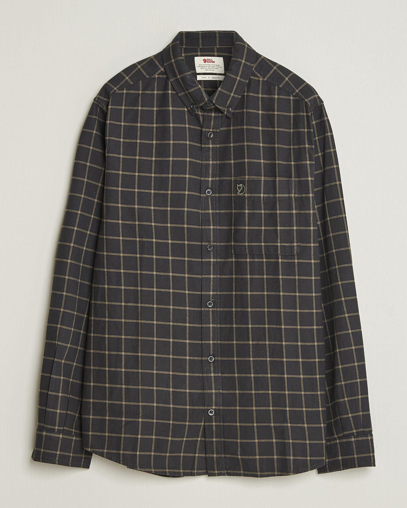 Uomini | Camicie | Fjällräven | Övik Flannel Shirt Dark Grey
