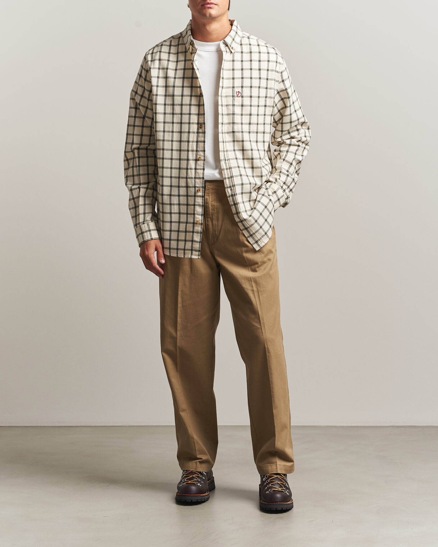Uomini | Camicie | Fjällräven | Övik Flannel Shirt Chalk White