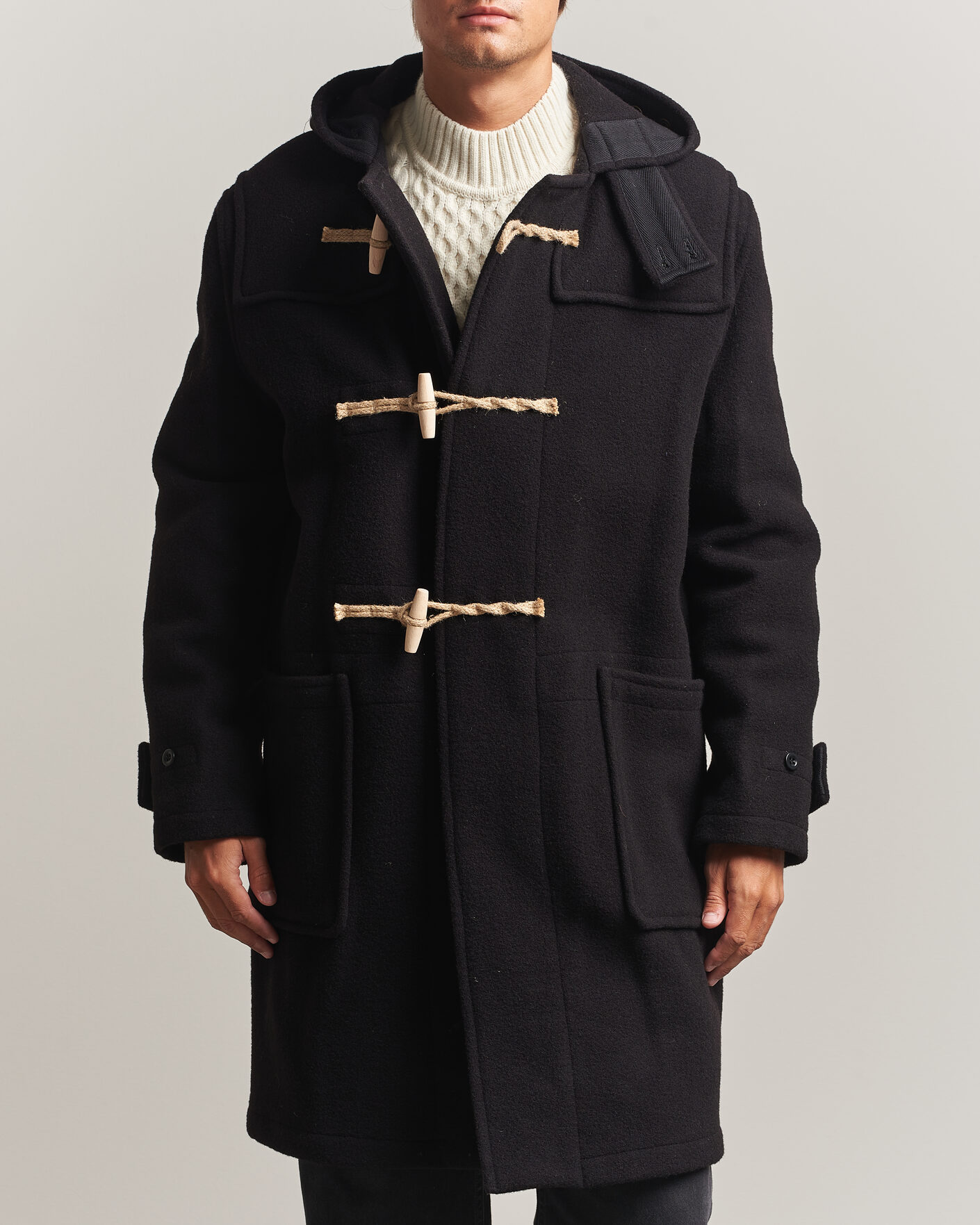 Uomini | Giacche | Gloverall | 575 Monty Original Duffle Coat Black