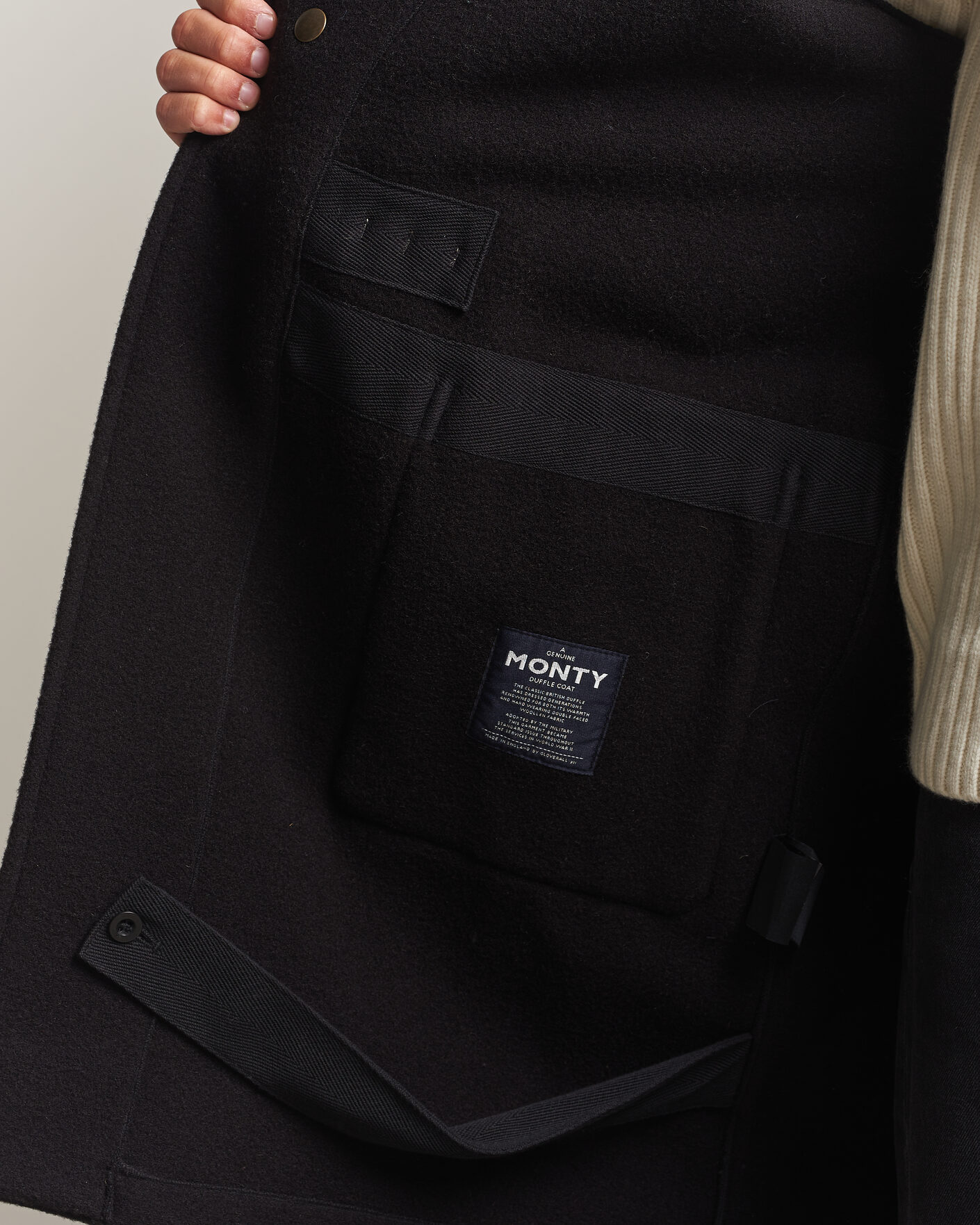 Uomini | Giacche | Gloverall | 575 Monty Original Duffle Coat Black