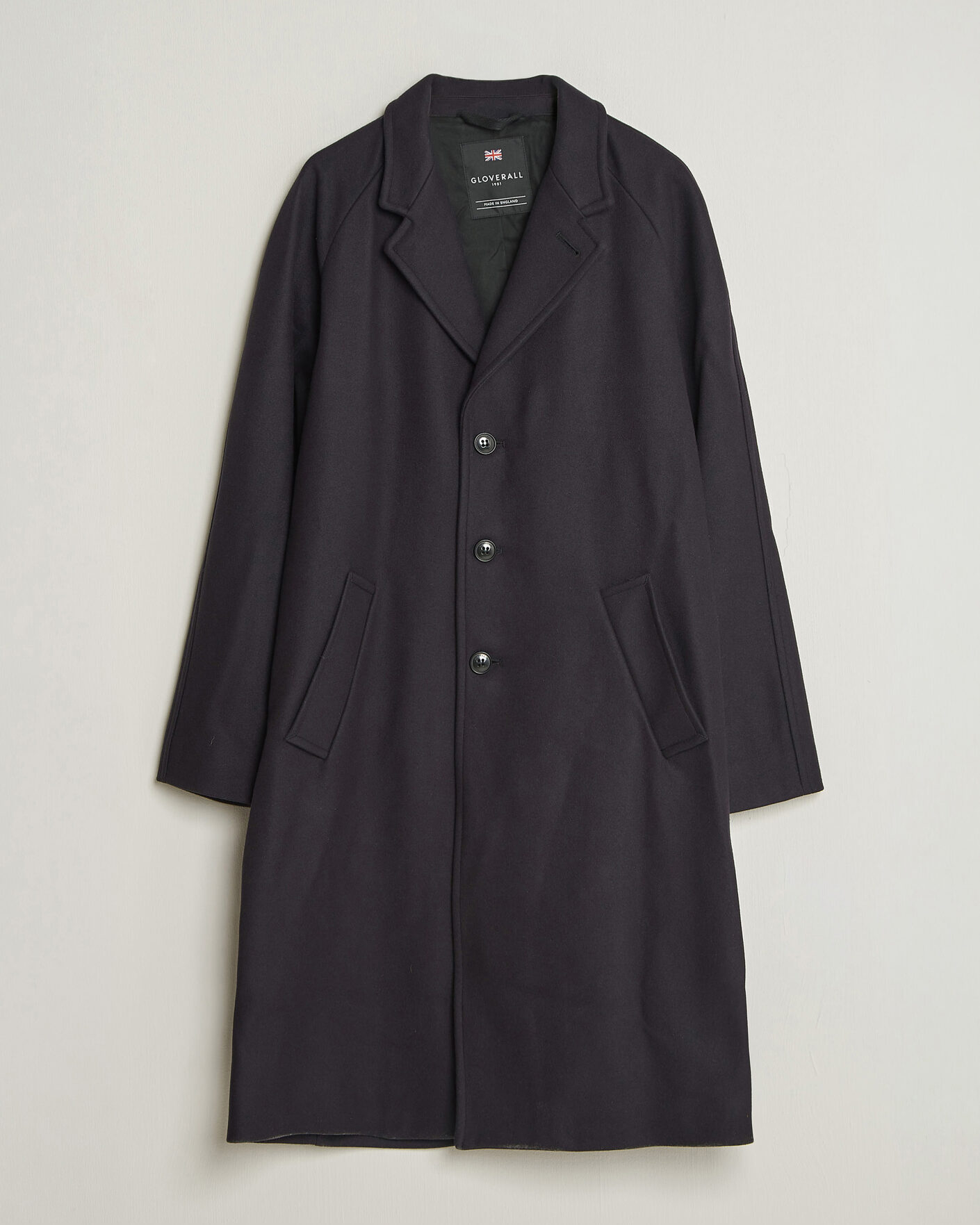 Uomini | Giacche | Gloverall | Chesterfield Wool/Cashmere Refined Coat Navy