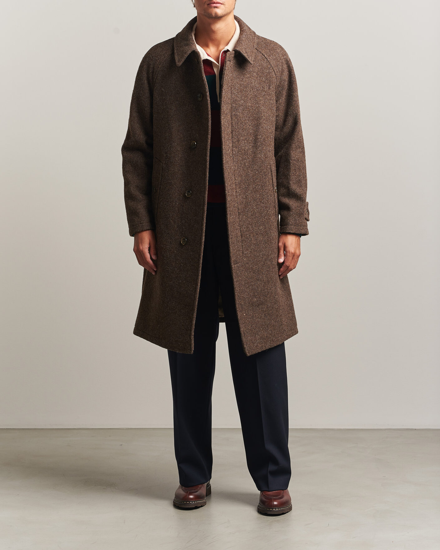 Uomini | Giacche | Gloverall | Hynes Wool Coat Mocha