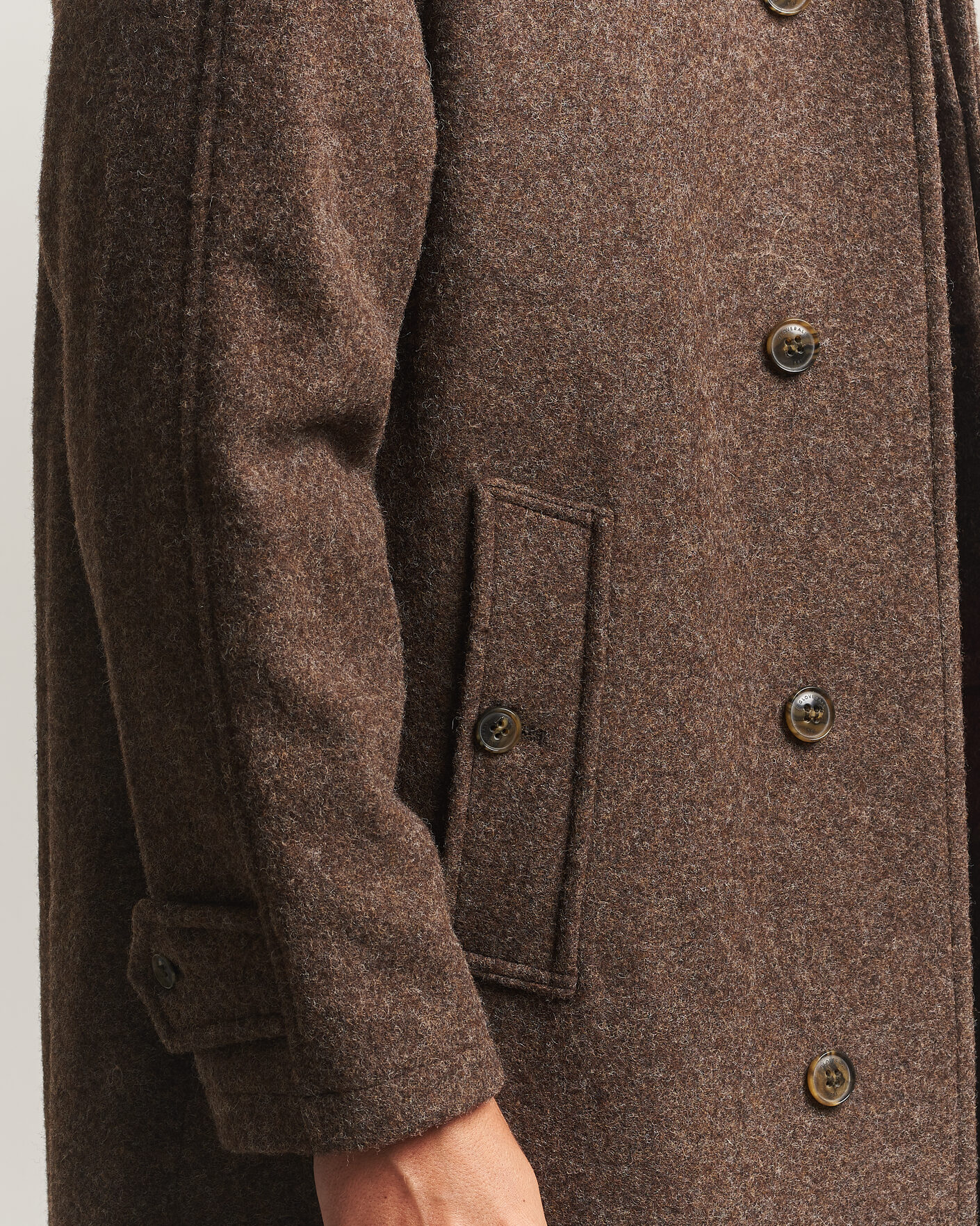 Uomini | Giacche | Gloverall | Hynes Wool Coat Mocha