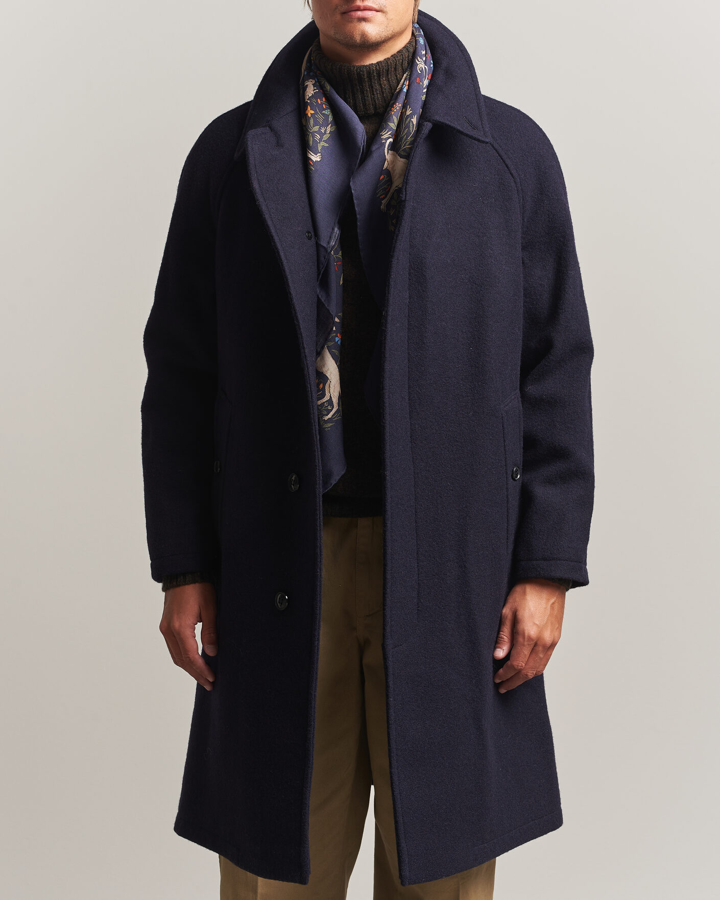 Uomini | Giacche | Gloverall | Hynes Wool Coat Navy