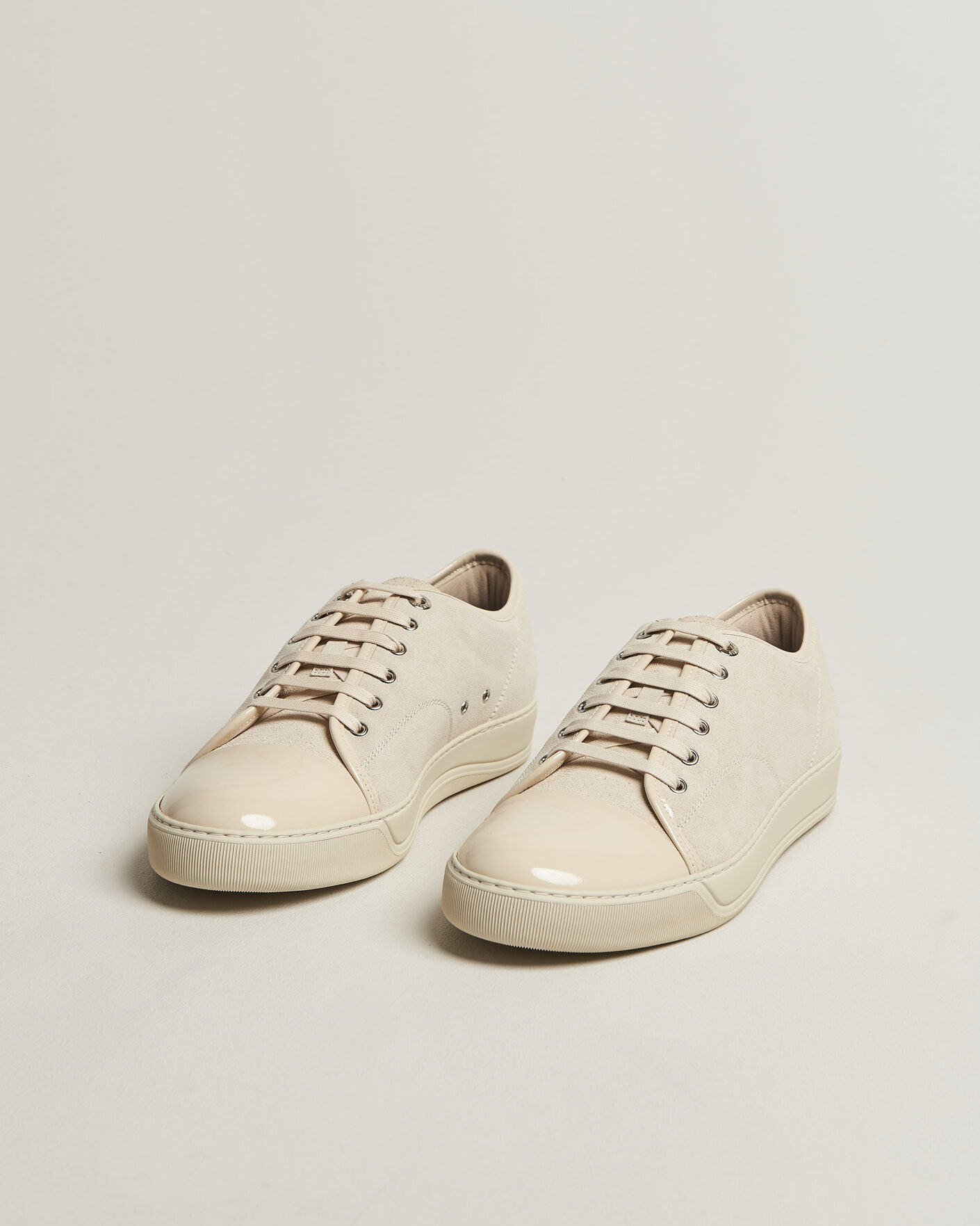 Uomini | Sneakers | Lanvin | DBB1 Patent Cap Toe Sneaker Light Beige