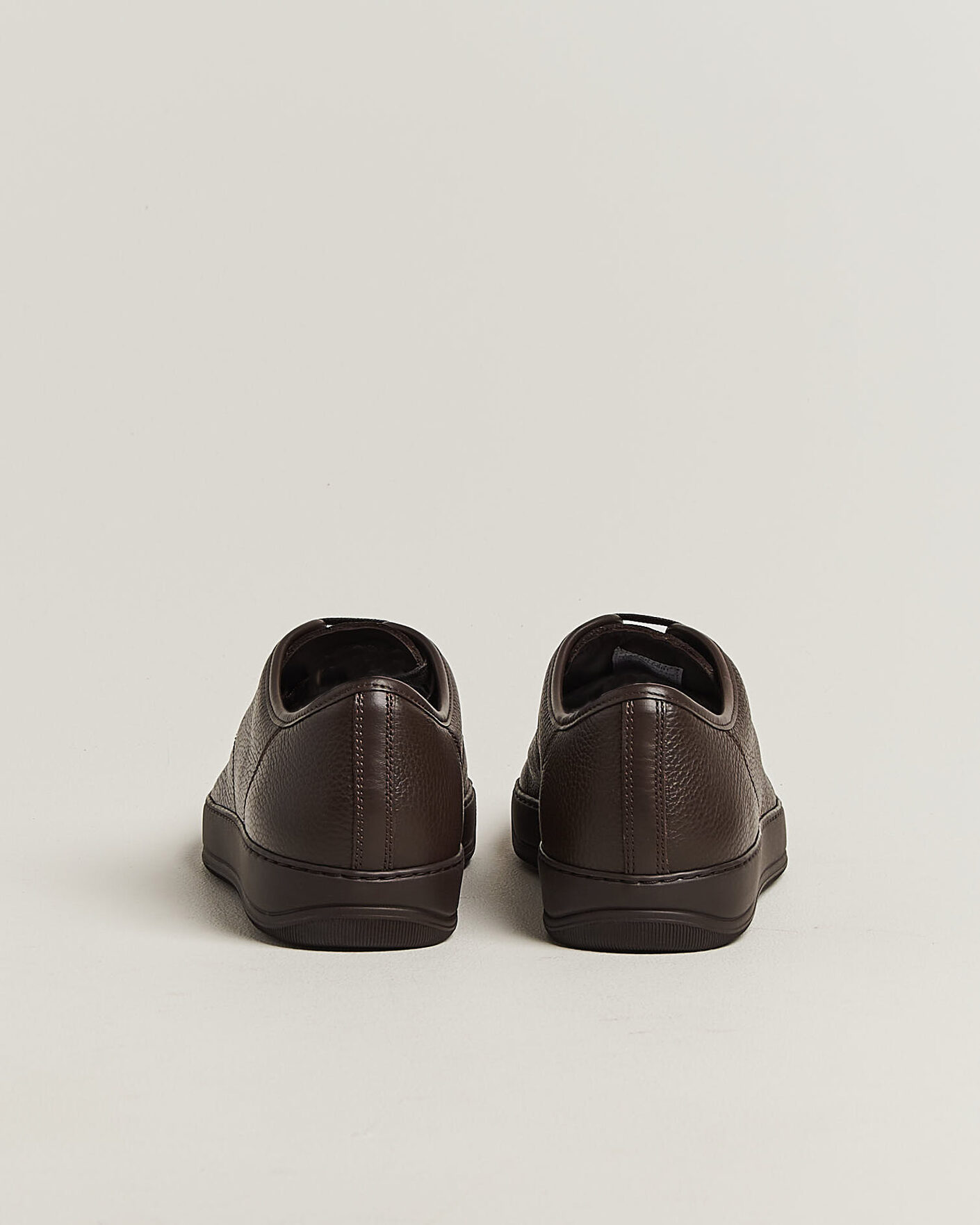 Uomini | Sneakers | Lanvin | DBB1 Grain Leather Cap Toe Sneaker Brown