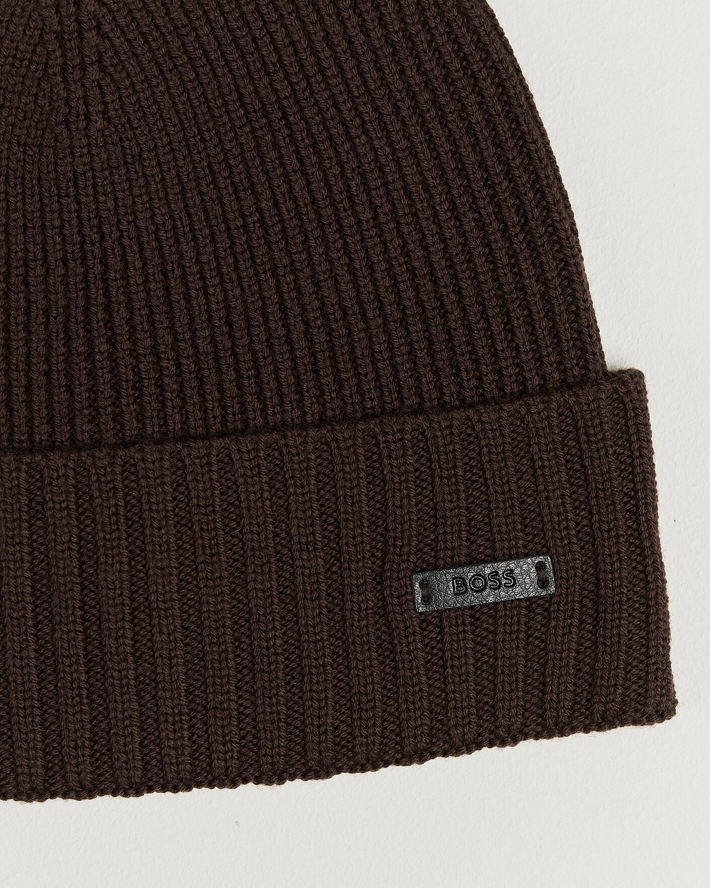 Uomini | Berretti | BOSS BLACK | Fati Wool Beanie Dark Brown