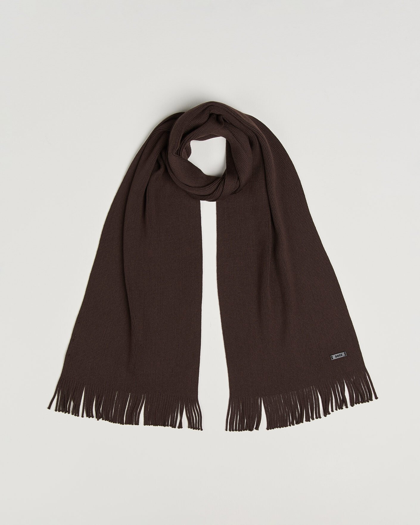 Uomini | Sciarpe | BOSS BLACK | Albas Wool Scarf Dark Brown