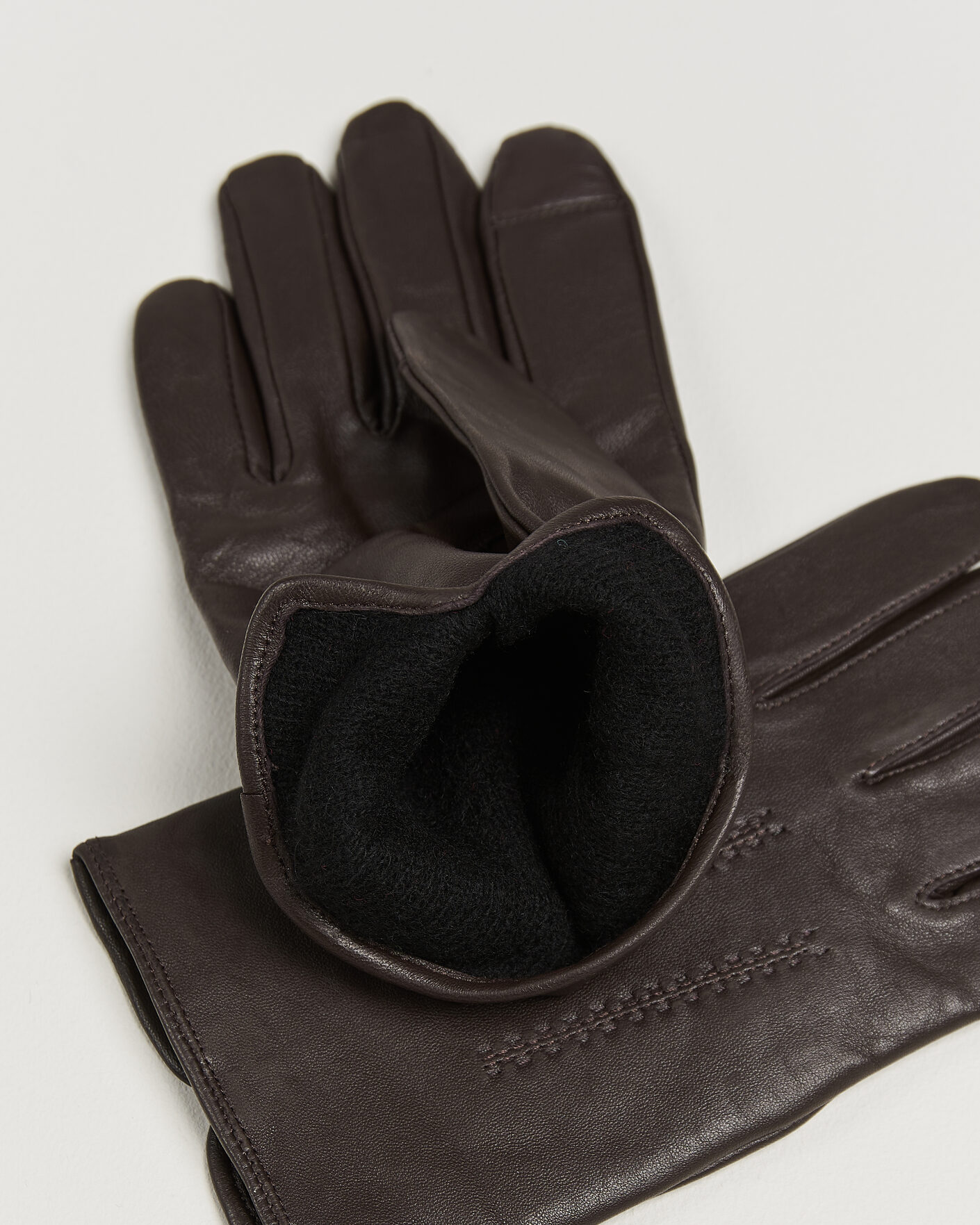 Uomini | Guanti | BOSS BLACK | Hainz Leather Glove Dark Brown