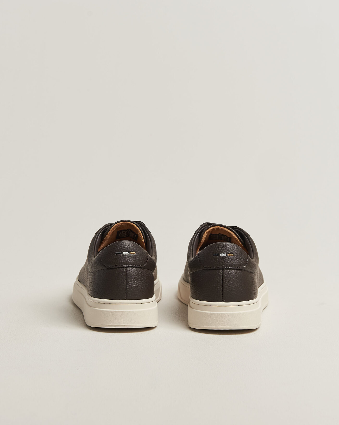 Uomini | Sneakers | BOSS BLACK | Kieran Grained Leather Sneaker Dark Brown