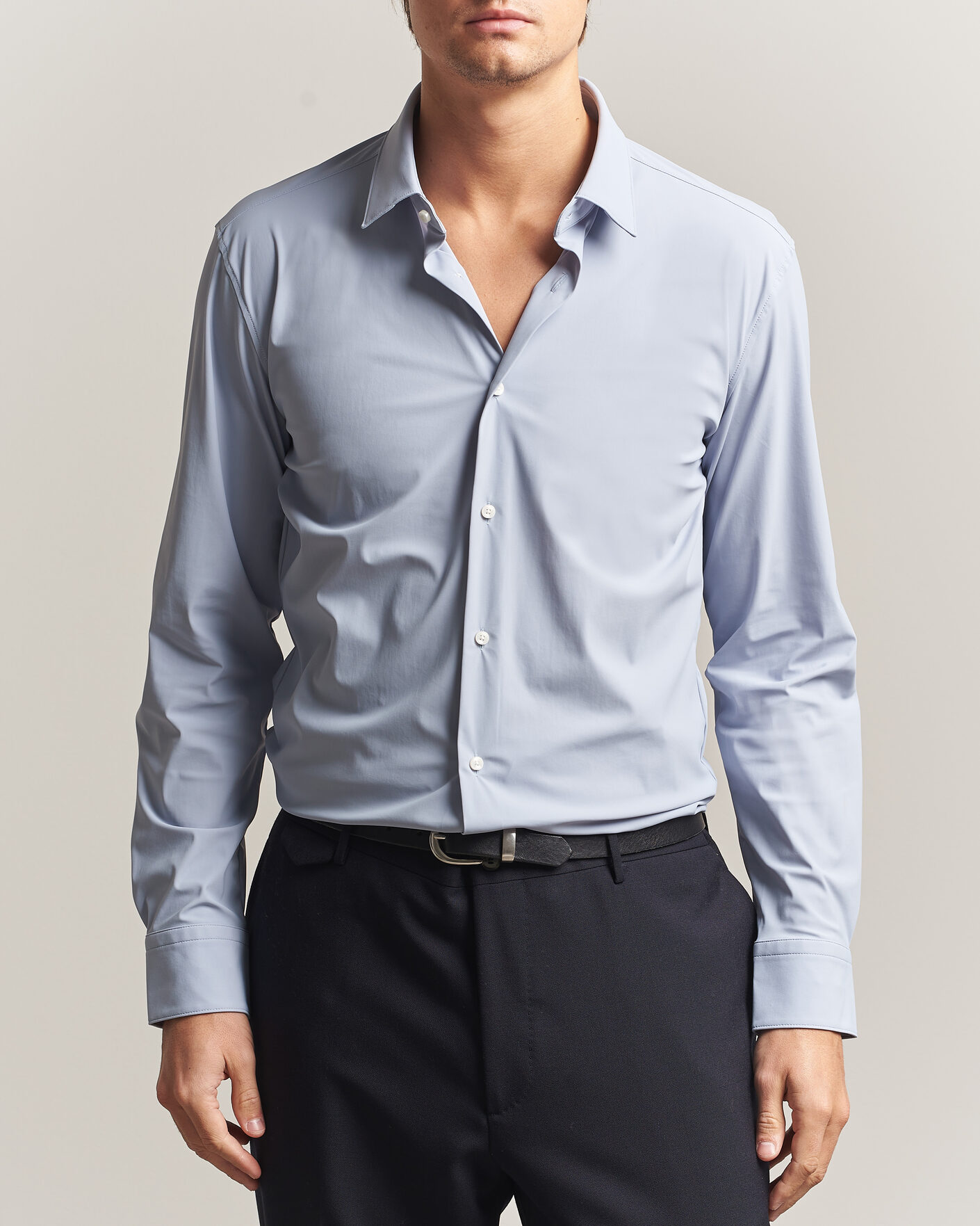 Uomini | Camicie | BOSS BLACK | Hank 4-Way Stretch Shirt Light Blue