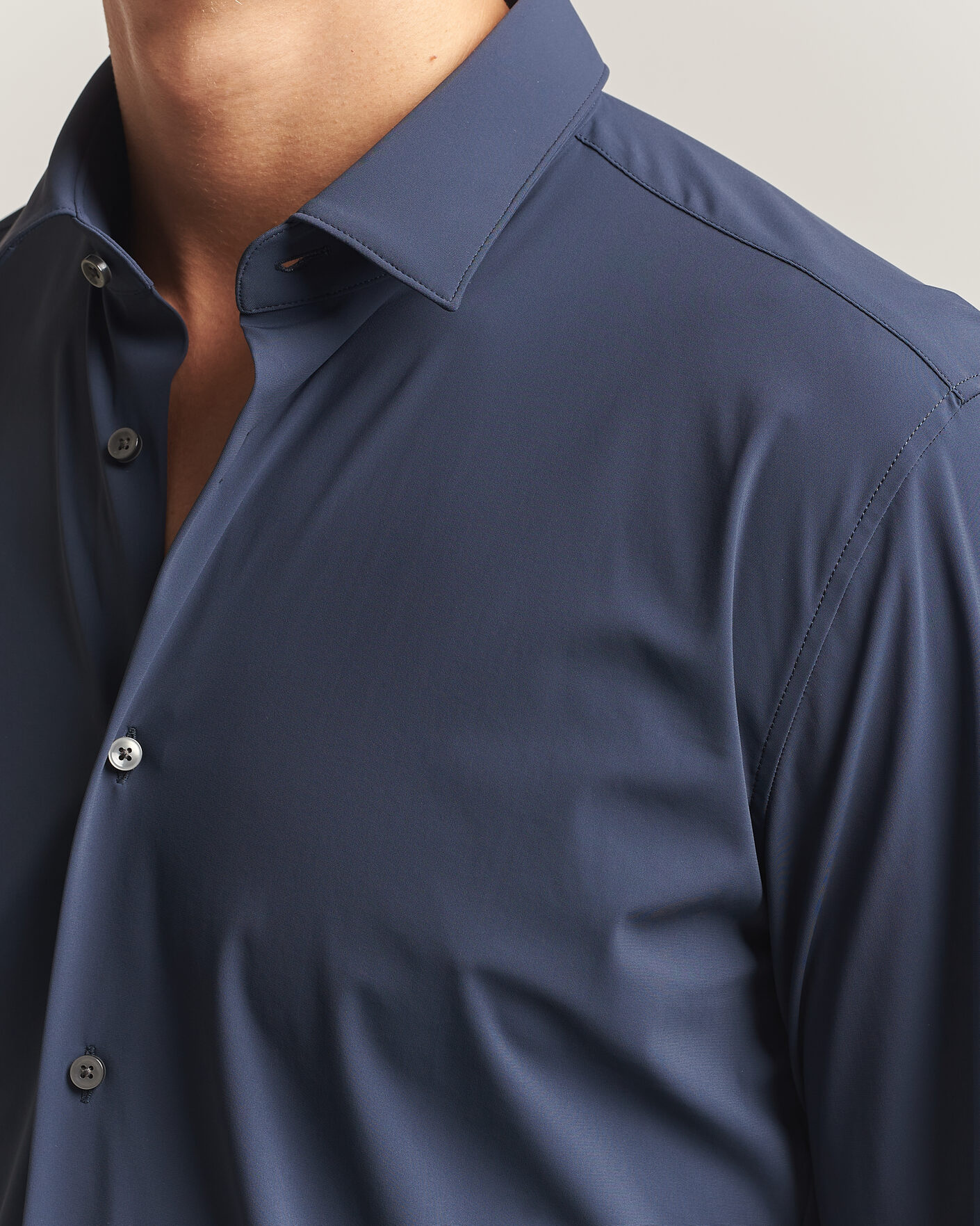 Uomini | Camicie | BOSS BLACK | Hank 4-Way Stretch Shirt Dark Blue