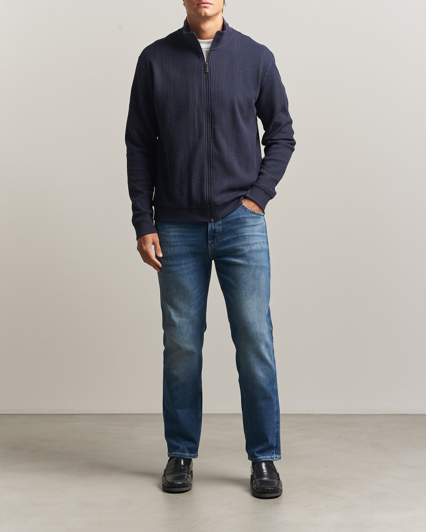 Uomini | Jeans | BOSS BLACK | Ogden Regular Fit Jeans Medium Blue