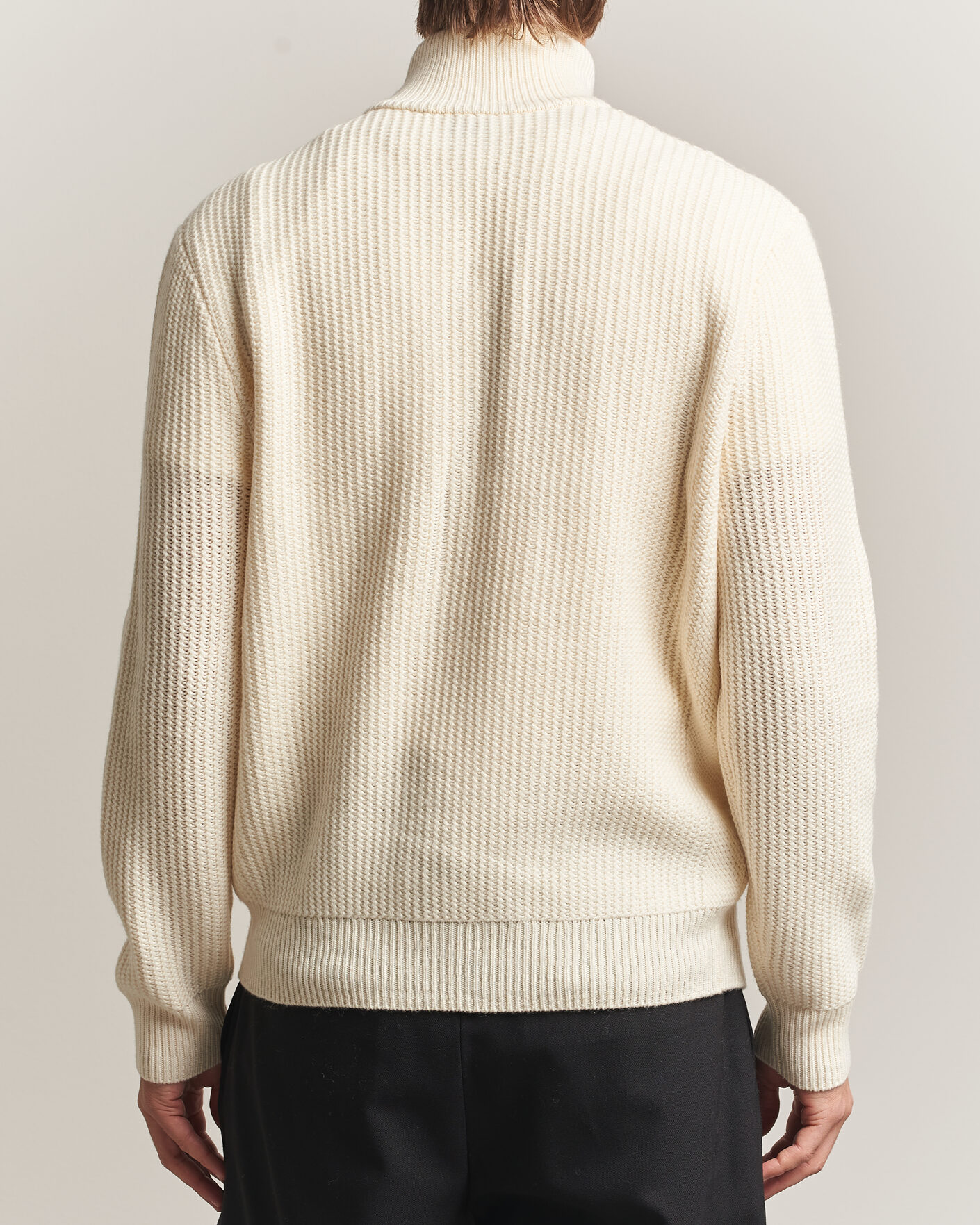 Uomini | Maglieria | BOSS BLACK | Fiocco Wool/Cashmere Full Zip Open White