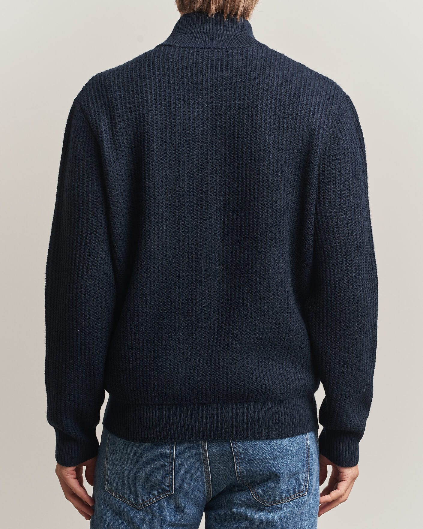 Uomini | Maglieria | BOSS BLACK | Fiocco Wool/Cashmere Full Zip Dark Blue