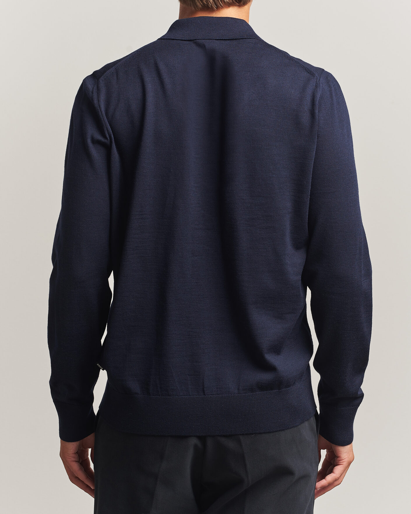 Uomini | Maglieria | BOSS BLACK | Helbert Merino Knitted Cardigan Dark Blue