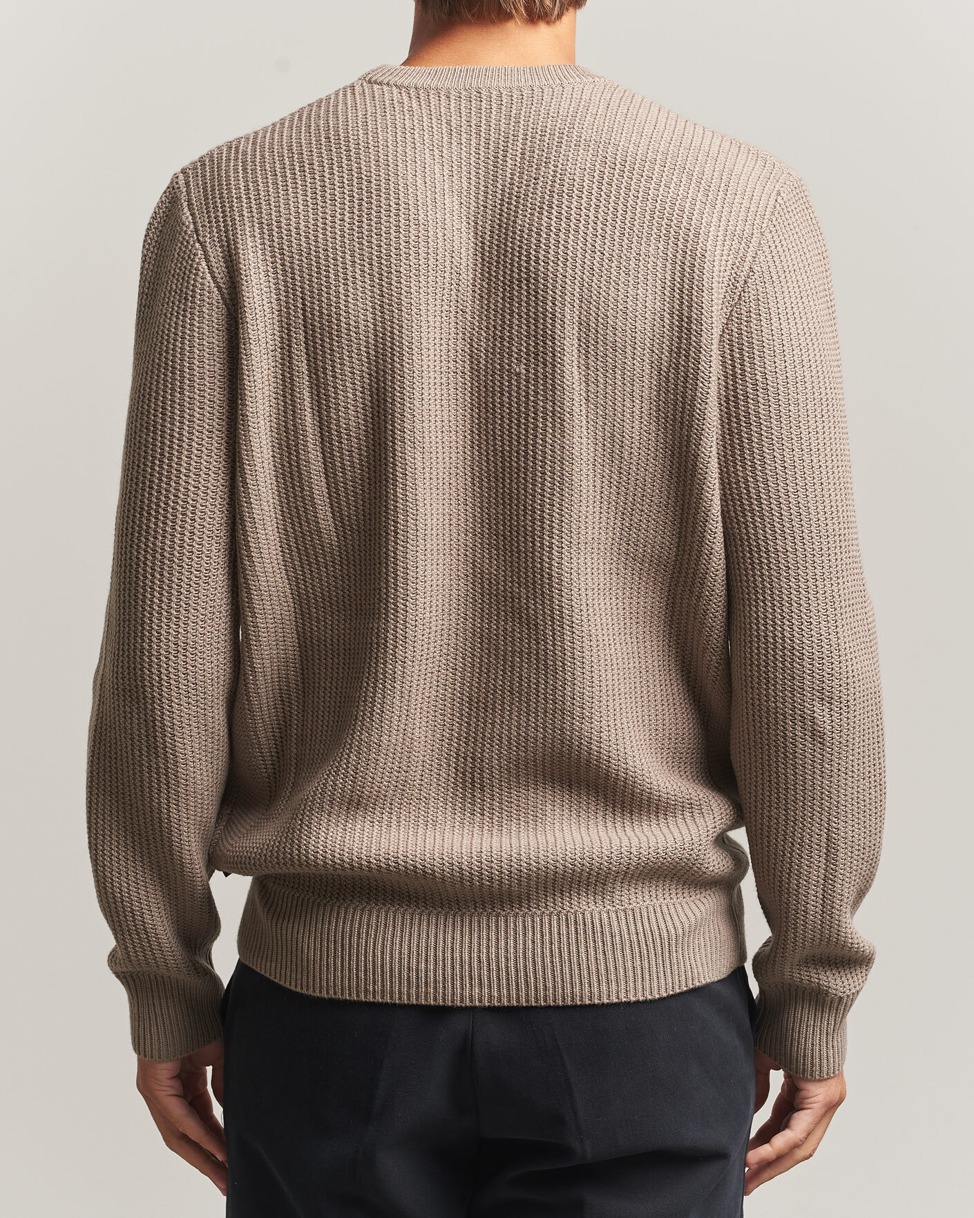 Uomini | Maglieria | BOSS BLACK | Fiocchetto Wool/Cashmere Crew Neck Open Brown