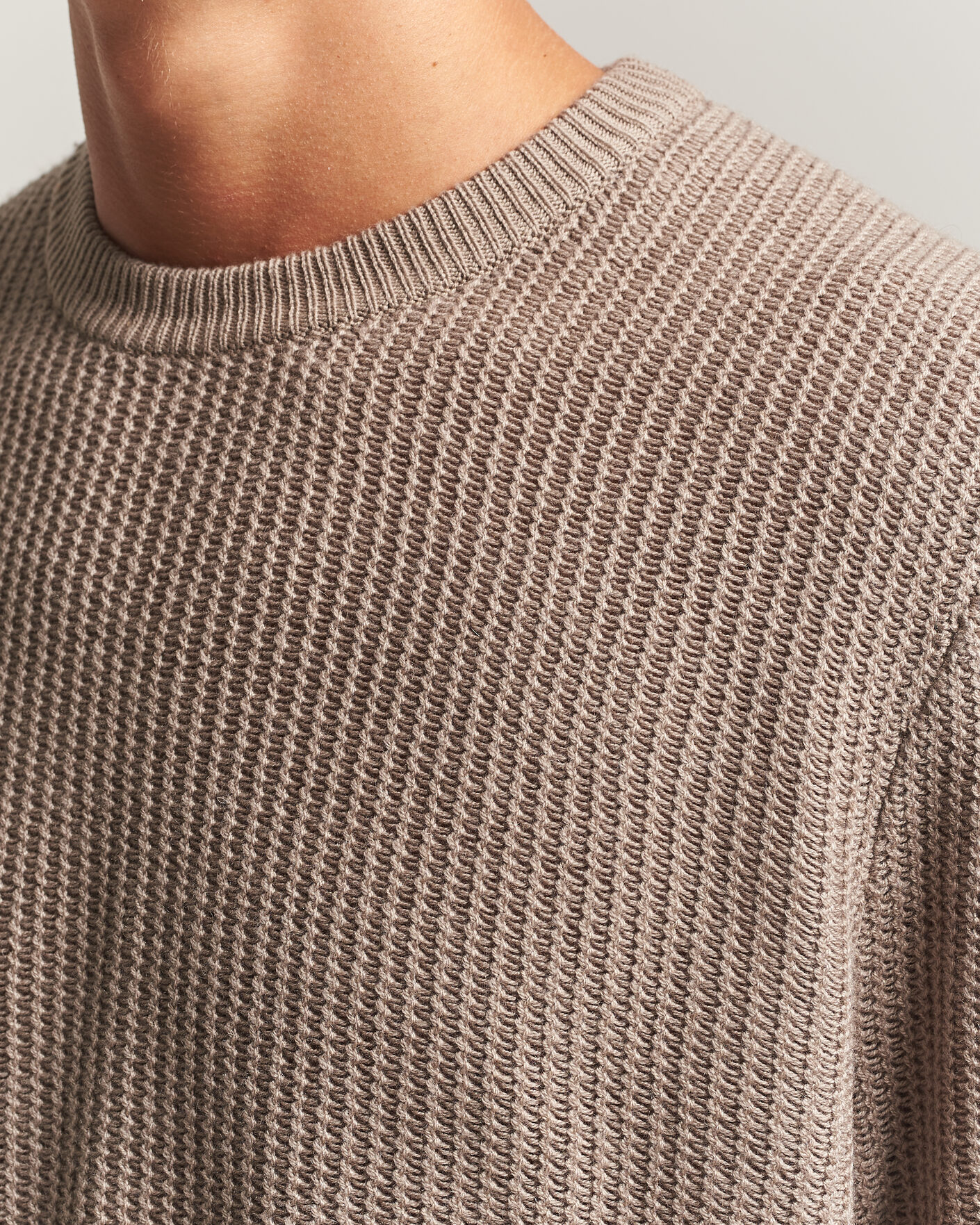 Uomini | Maglieria | BOSS BLACK | Fiocchetto Wool/Cashmere Crew Neck Open Brown