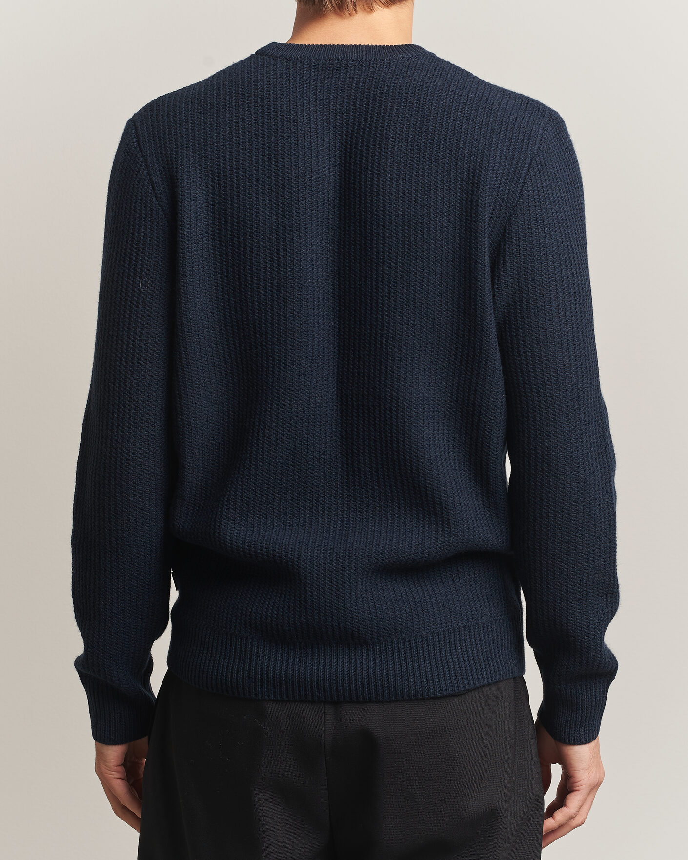 Uomini | Maglieria | BOSS BLACK | Fiocchetto Wool/Cashmere Crew Neck Dark Blue