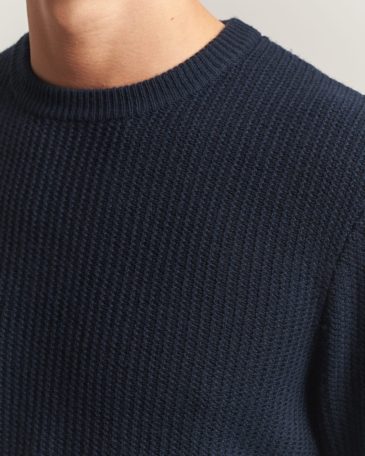 Uomini | Maglieria | BOSS BLACK | Fiocchetto Wool/Cashmere Crew Neck Dark Blue