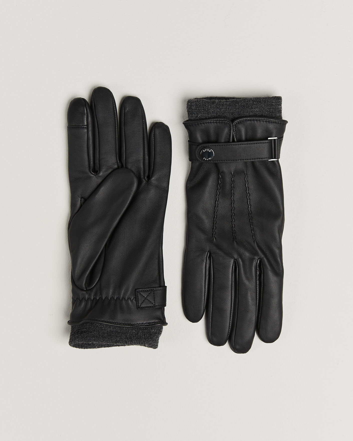 Uomini | Guanti | BOSS BLACK | Hyden Leather Glove Black