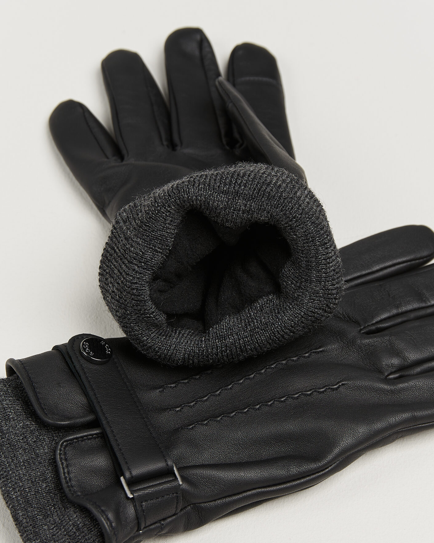 Uomini | Guanti | BOSS BLACK | Hyden Leather Glove Black