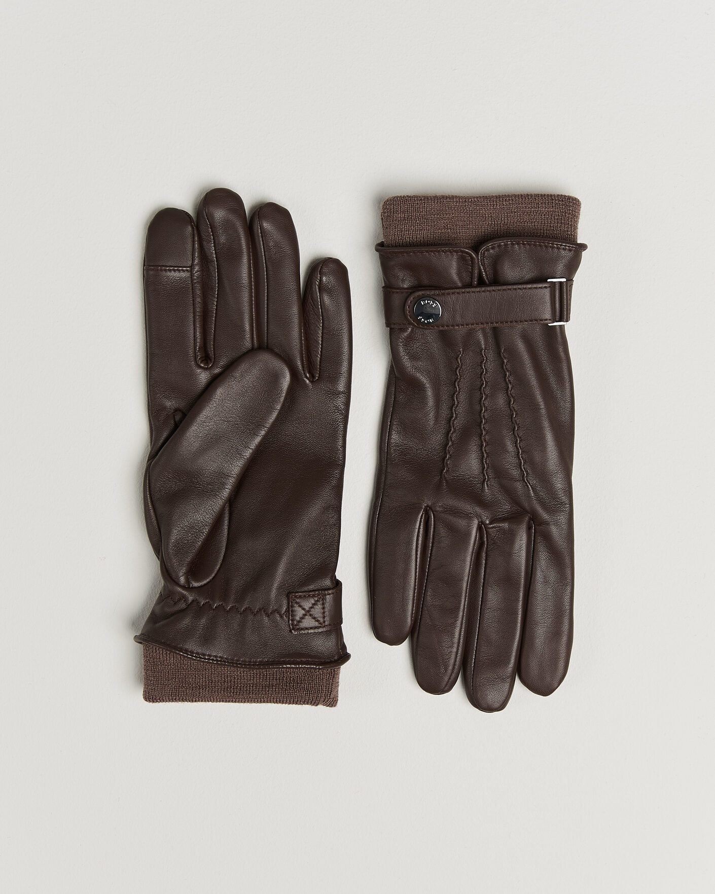 Uomini | Guanti | BOSS BLACK | Hyden Leather Glove Dark Brown