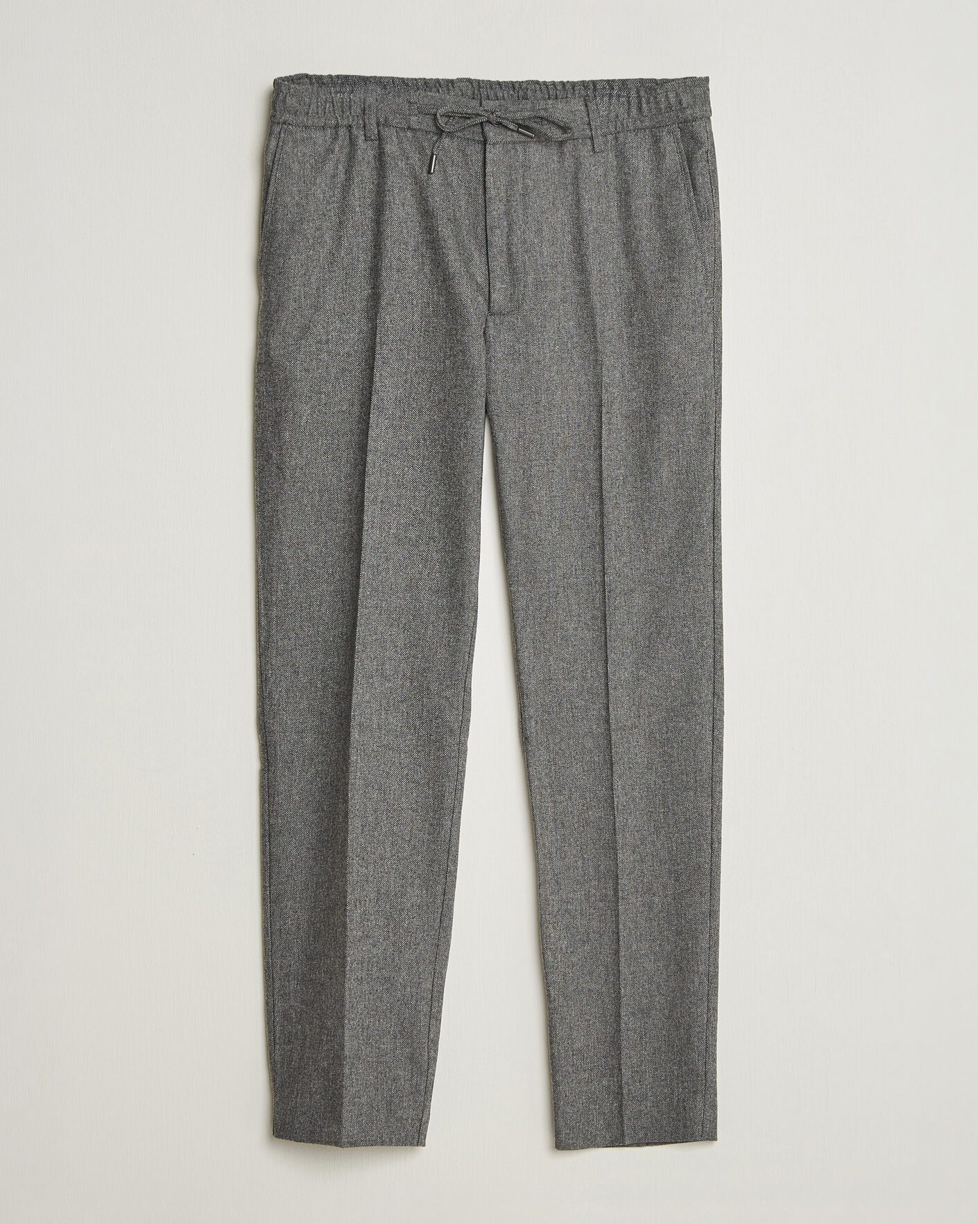 Uomini | Pantaloni | BOSS BLACK | Kane Brushed Drawstring Trousers Medium Grey
