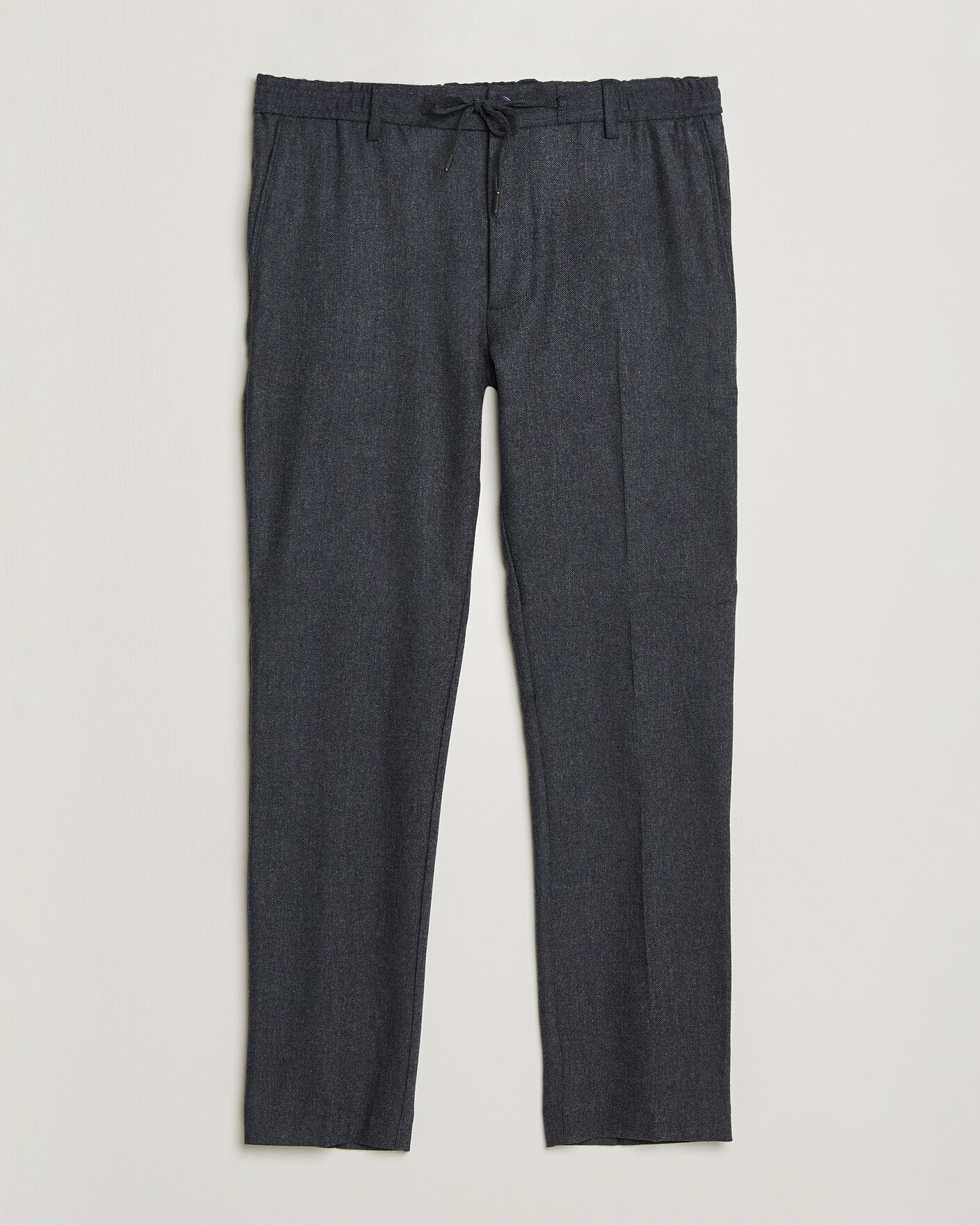 Uomini | Pantaloni | BOSS BLACK | Kane Brushed Drawstring Trousers Dark Blue