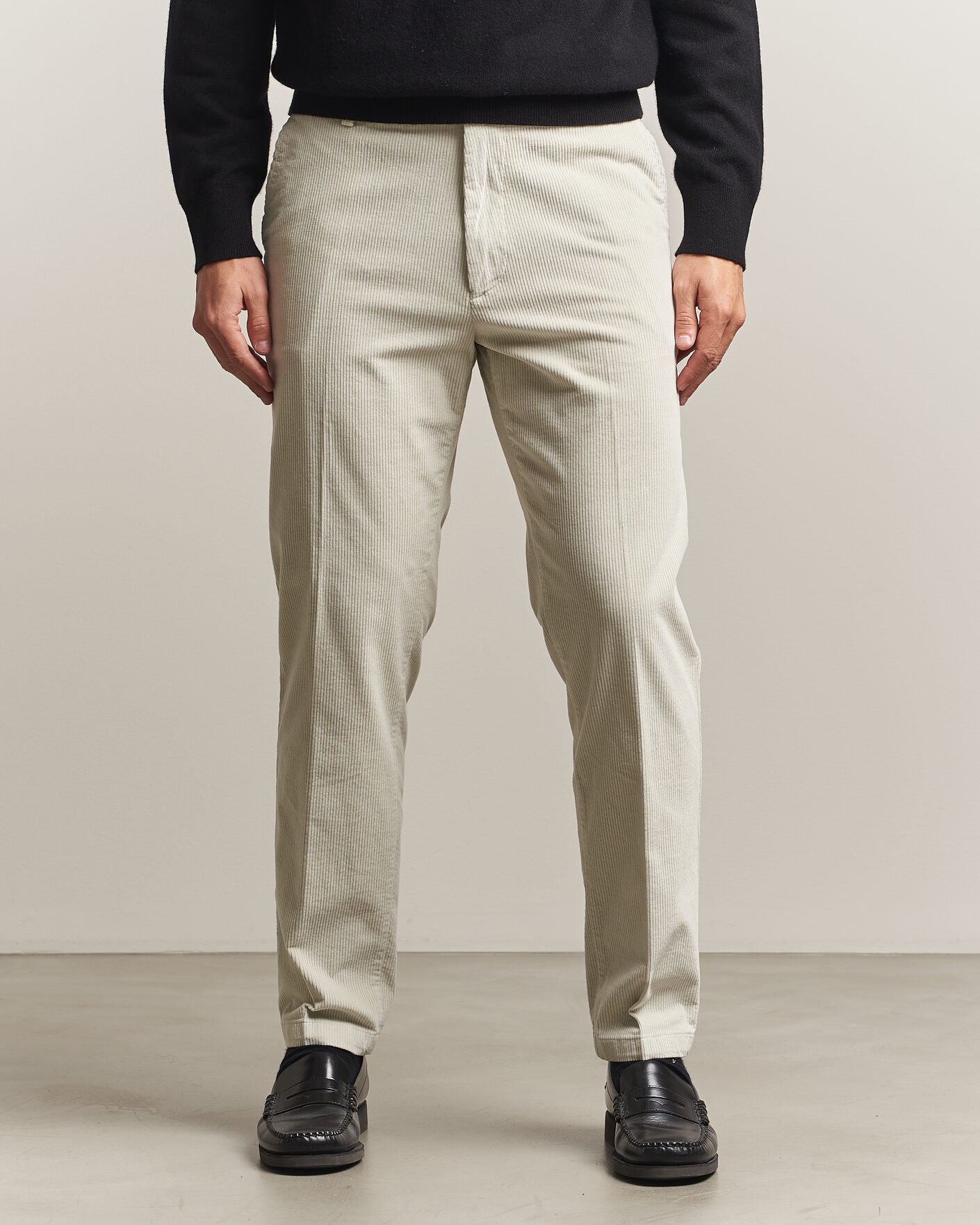 Uomini | Pantaloni | BOSS BLACK | Kane Structured Cotton Chino Open White