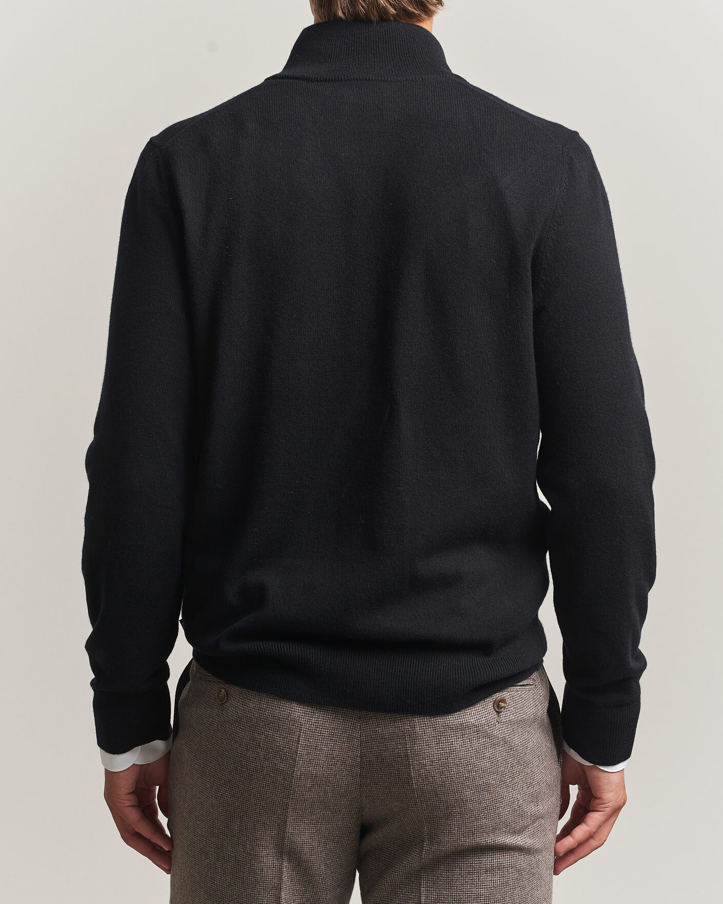 Uomini | Maglieria | BOSS BLACK | Hemarlo Wool/Cashmere Half Zip Black
