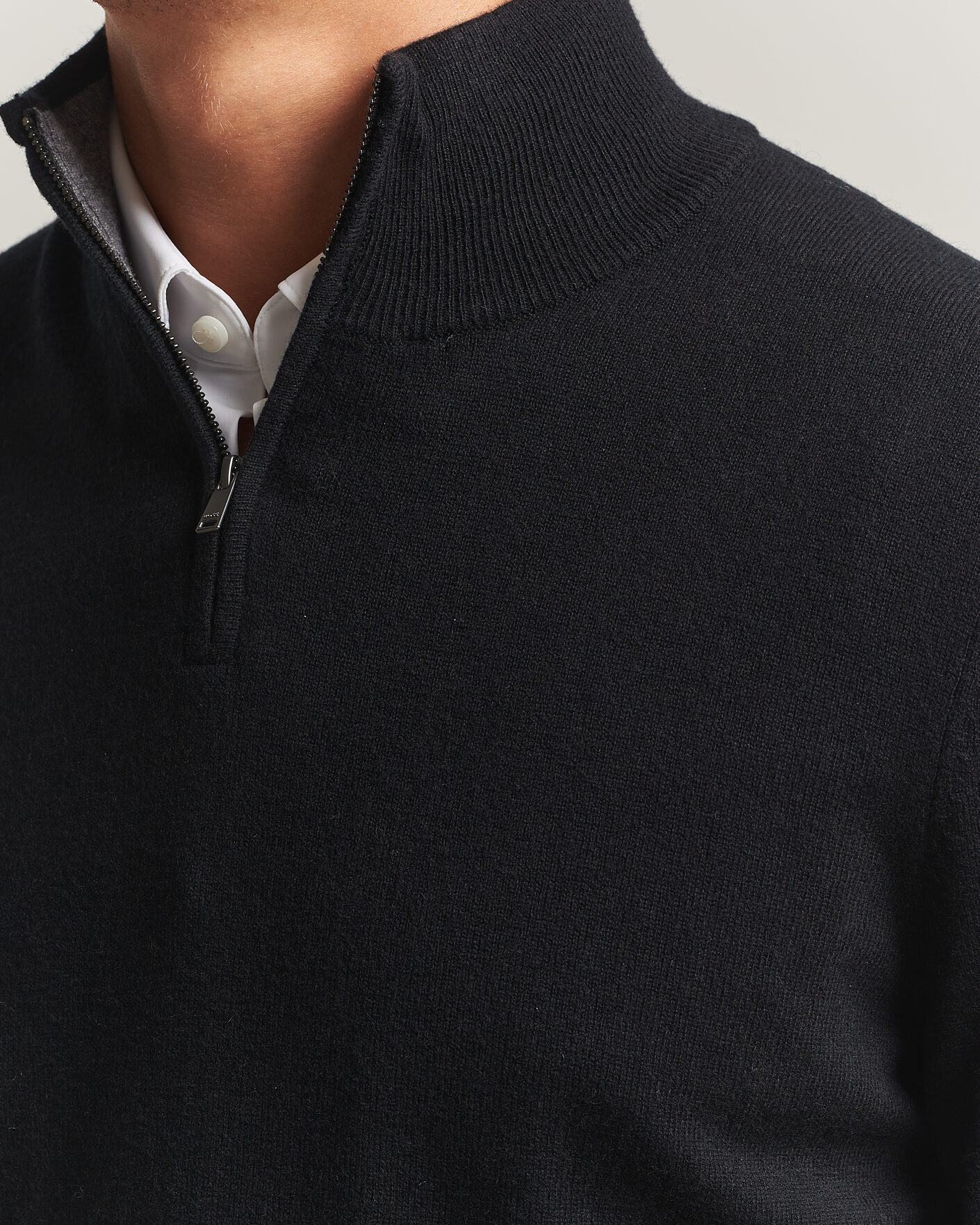 Uomini | Maglieria | BOSS BLACK | Hemarlo Wool/Cashmere Half Zip Black