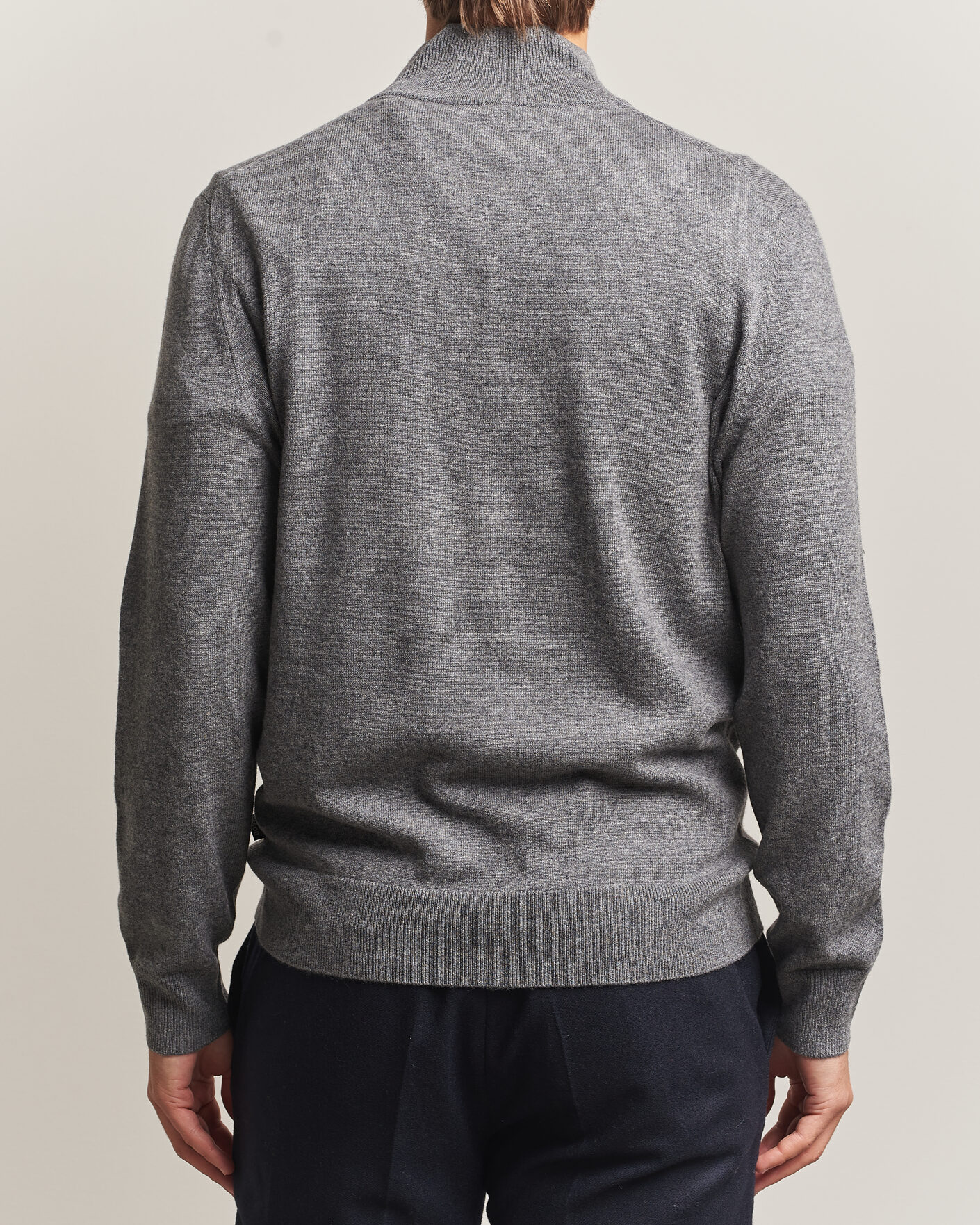 Uomini | Maglieria | BOSS BLACK | Hemarlo Wool/Cashmere Half Zip Medium Grey