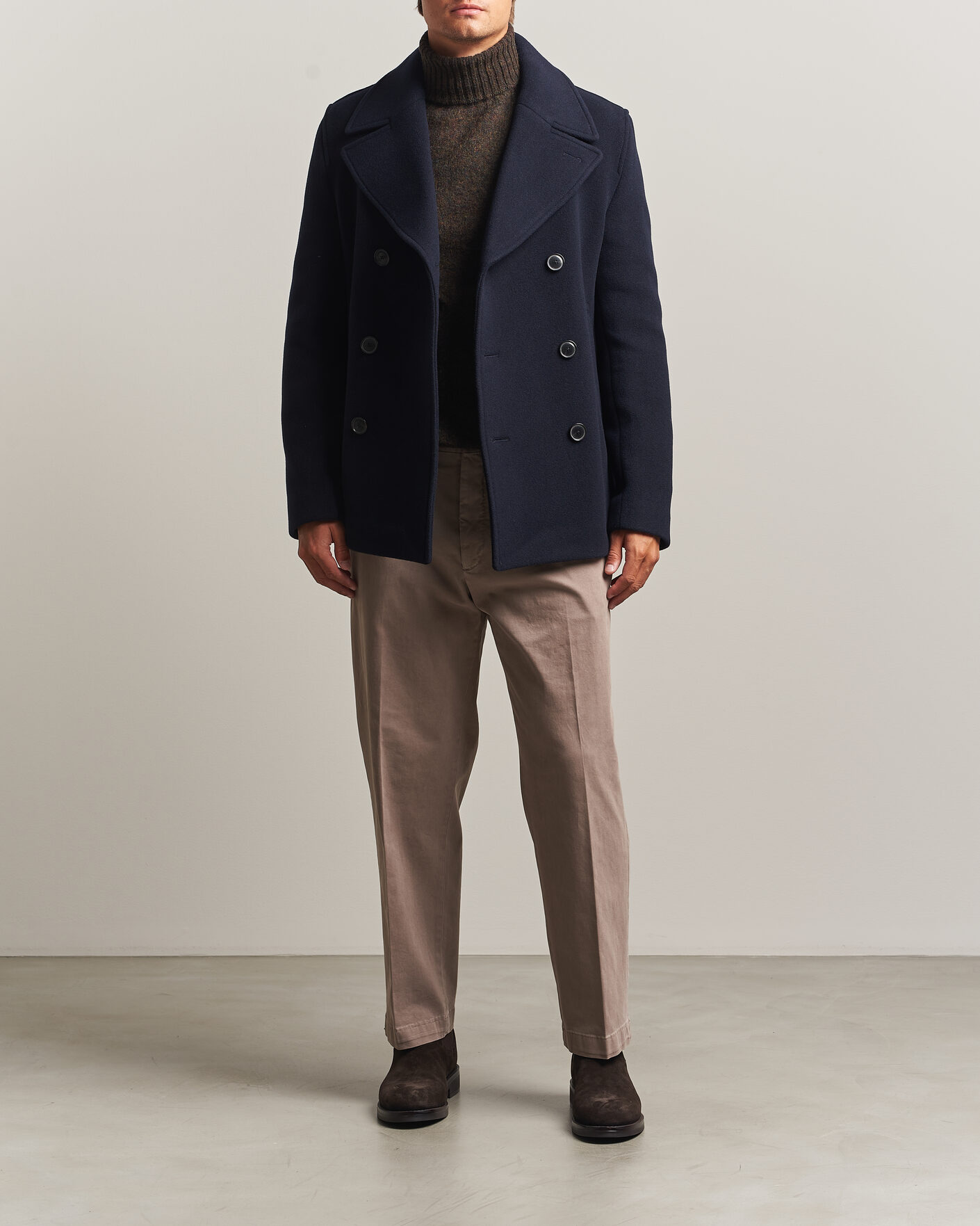 Uomini | Giacche | BOSS BLACK | Hyde Wool Peacoat Dark Blue