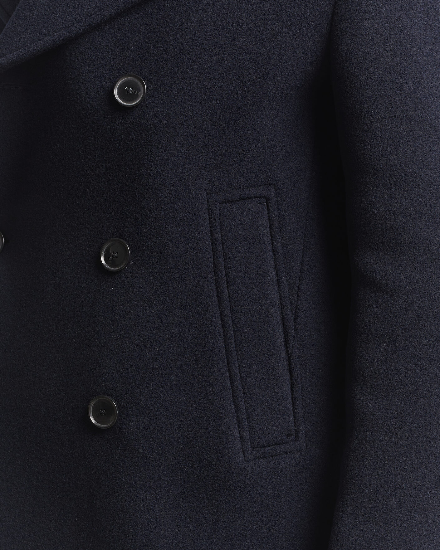 Uomini | Giacche | BOSS BLACK | Hyde Wool Peacoat Dark Blue