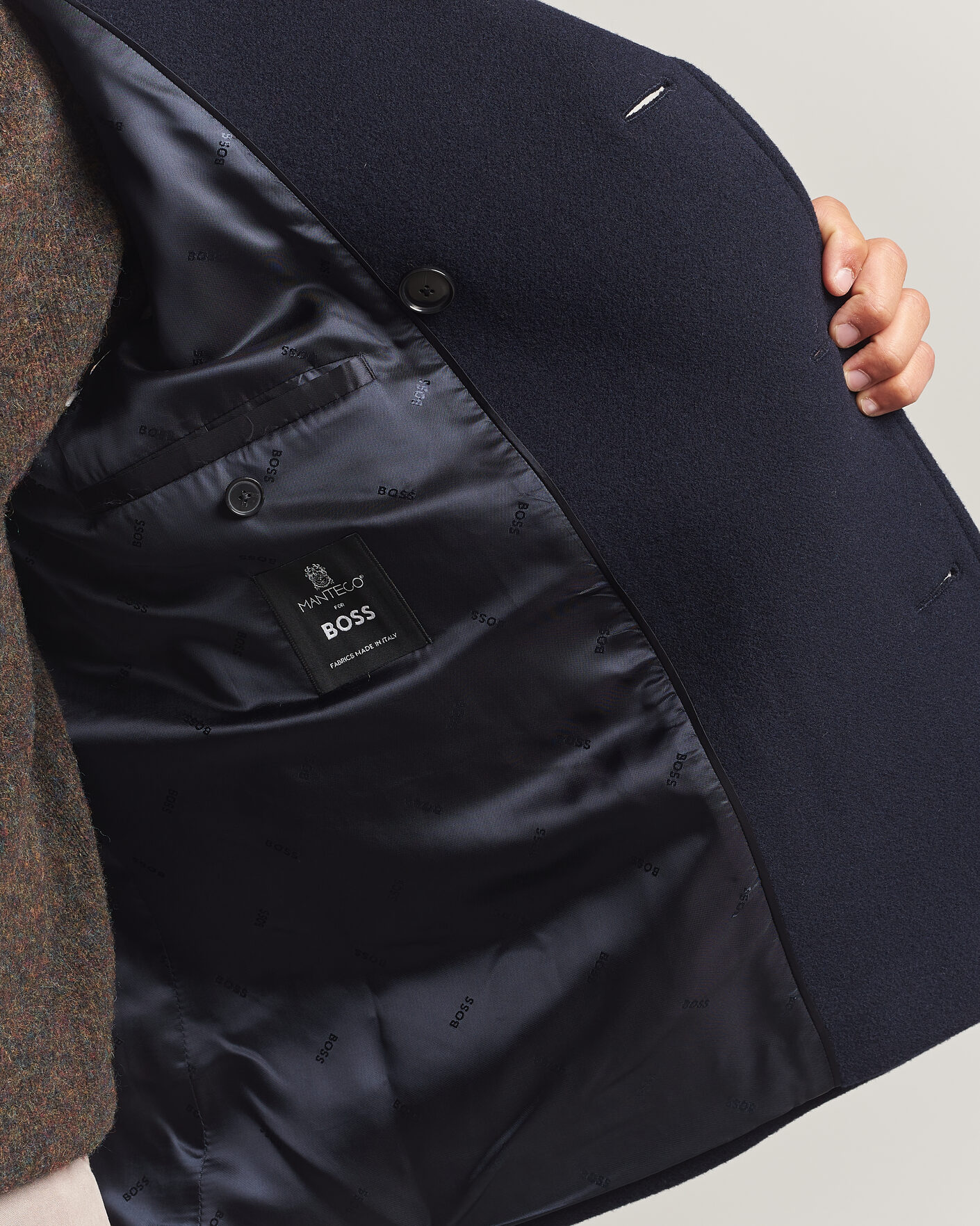Uomini | Giacche | BOSS BLACK | Hyde Wool Peacoat Dark Blue