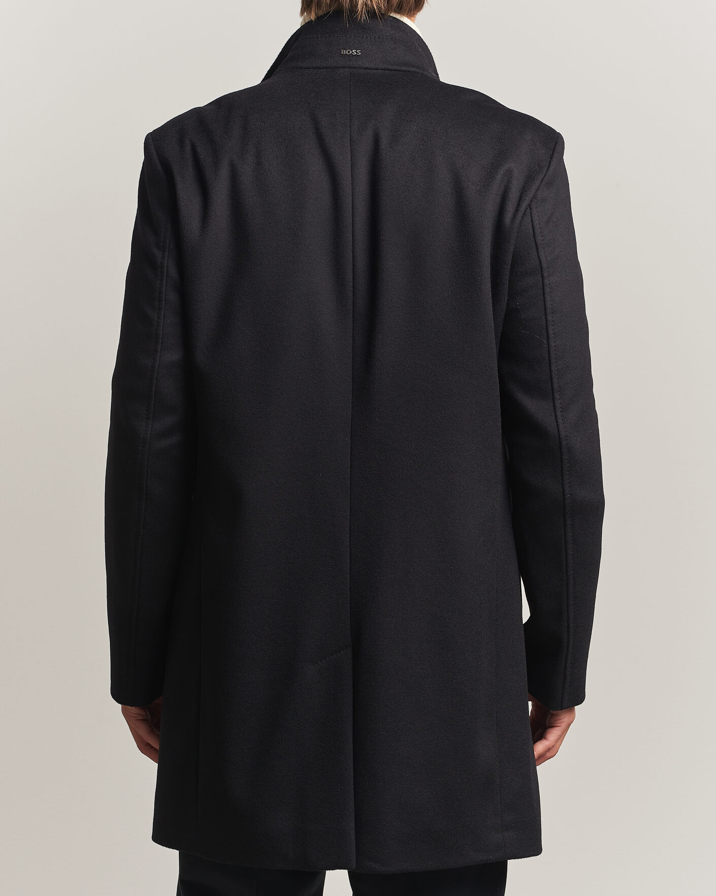 Uomini | Giacche | BOSS BLACK | Hyde Wool Stand Up Collar Coat Black