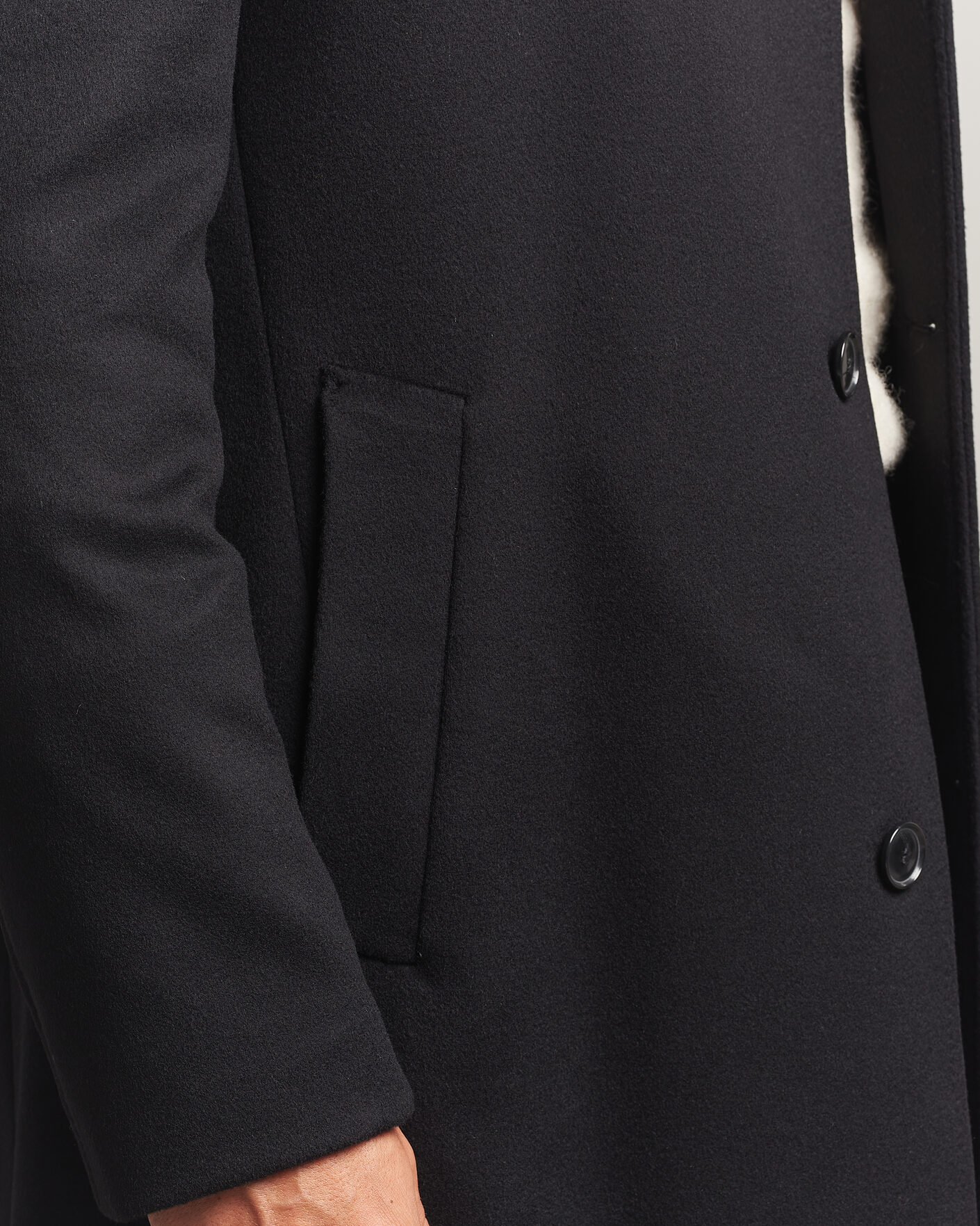 Uomini | Giacche | BOSS BLACK | Hyde Wool Stand Up Collar Coat Black