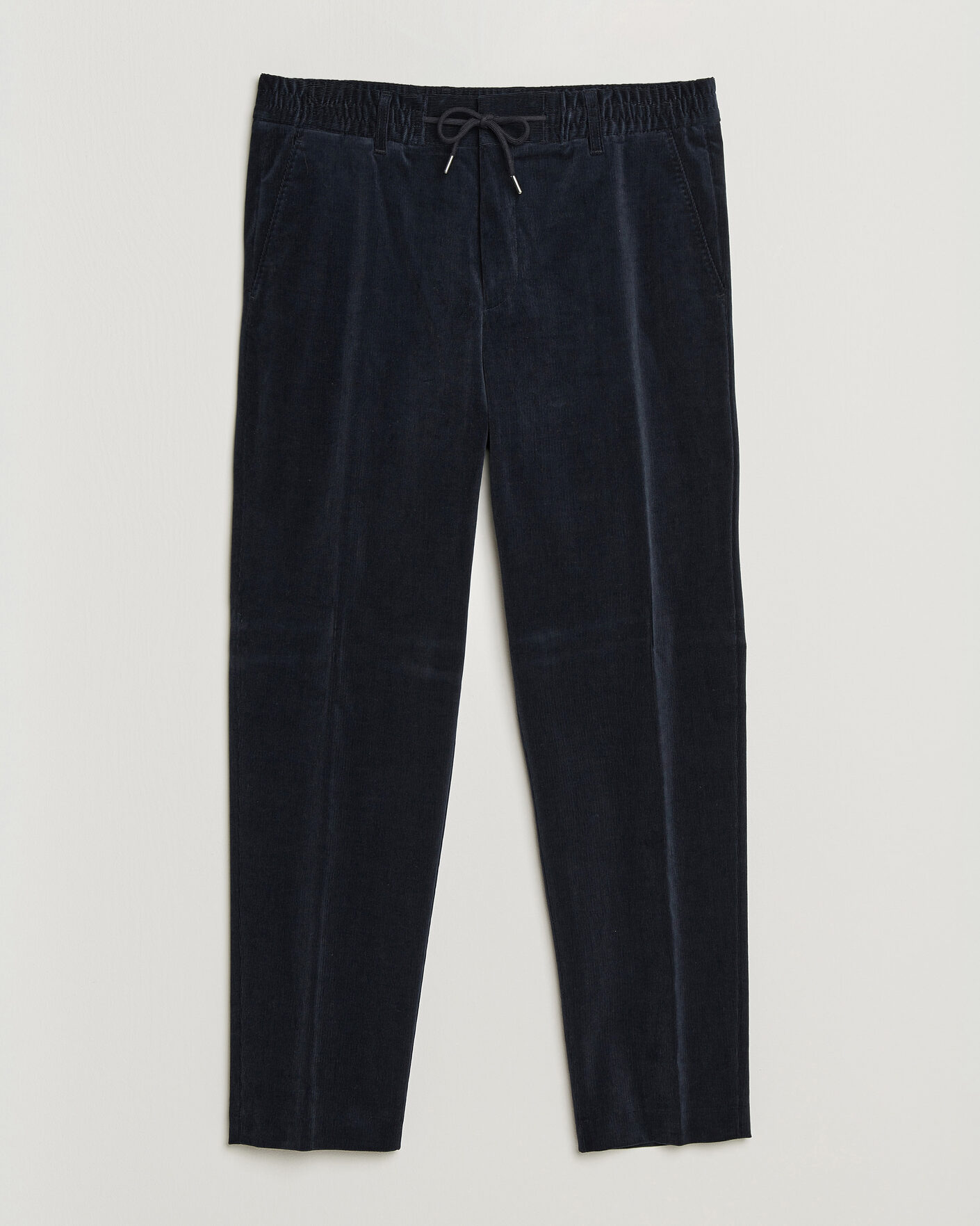 Uomini | Pantaloni | BOSS BLACK | Perin Corduroy Drawstring Trousers Dark Blue