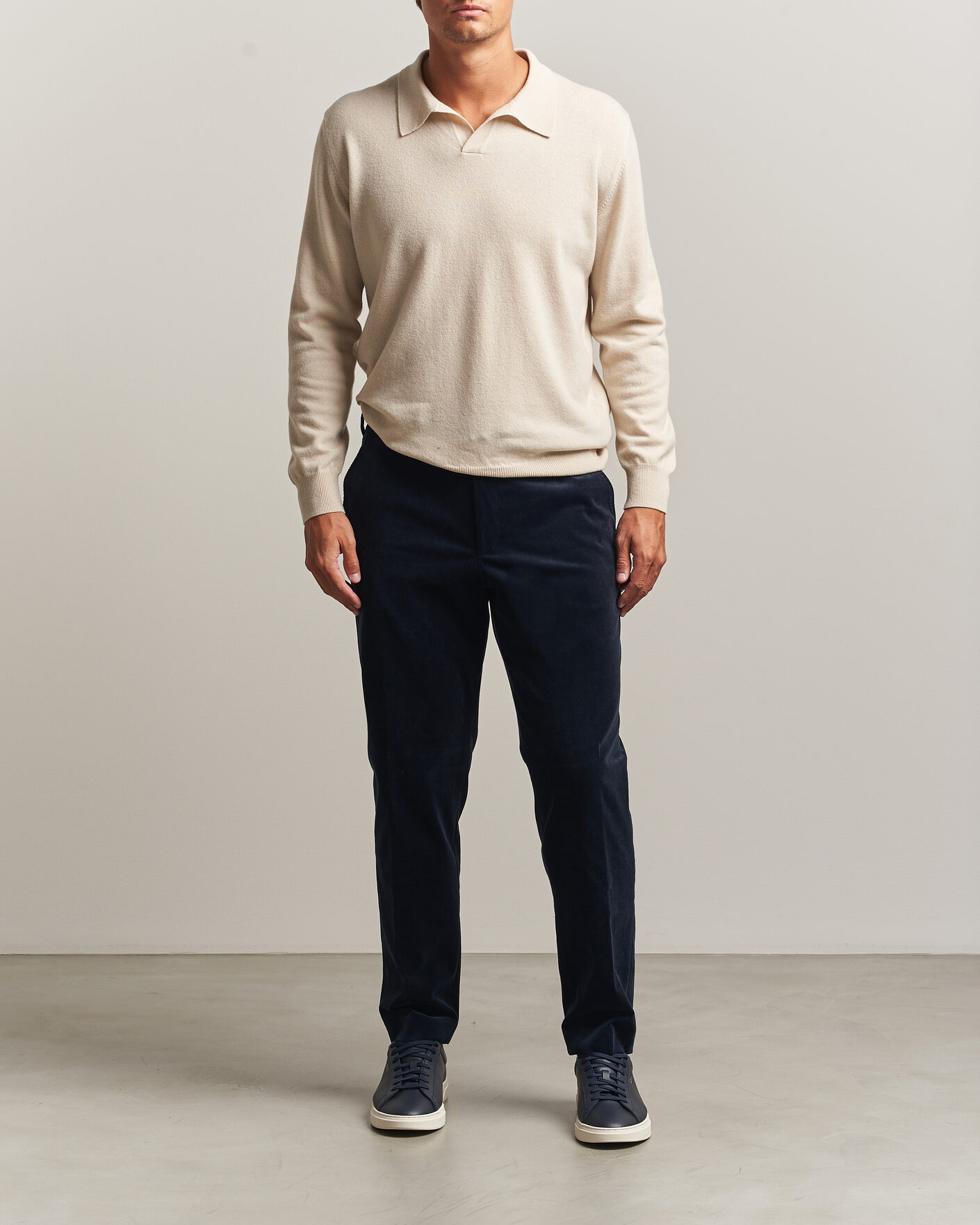 Uomini | Pantaloni | BOSS BLACK | Perin Corduroy Drawstring Trousers Dark Blue