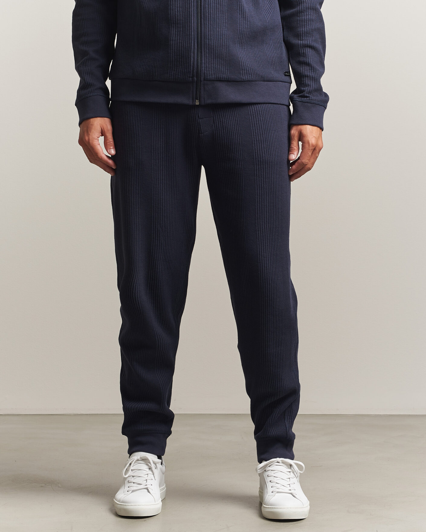 Uomini | Pantaloni | BOSS BLACK | Structured Loungewear Sweatpants Dark Blue