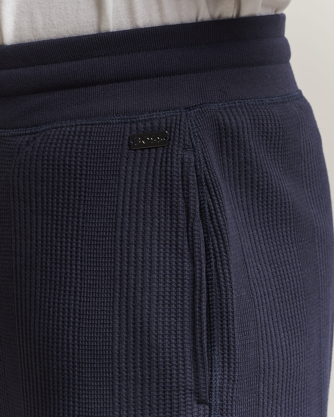 Uomini | Pantaloni | BOSS BLACK | Structured Loungewear Sweatpants Dark Blue