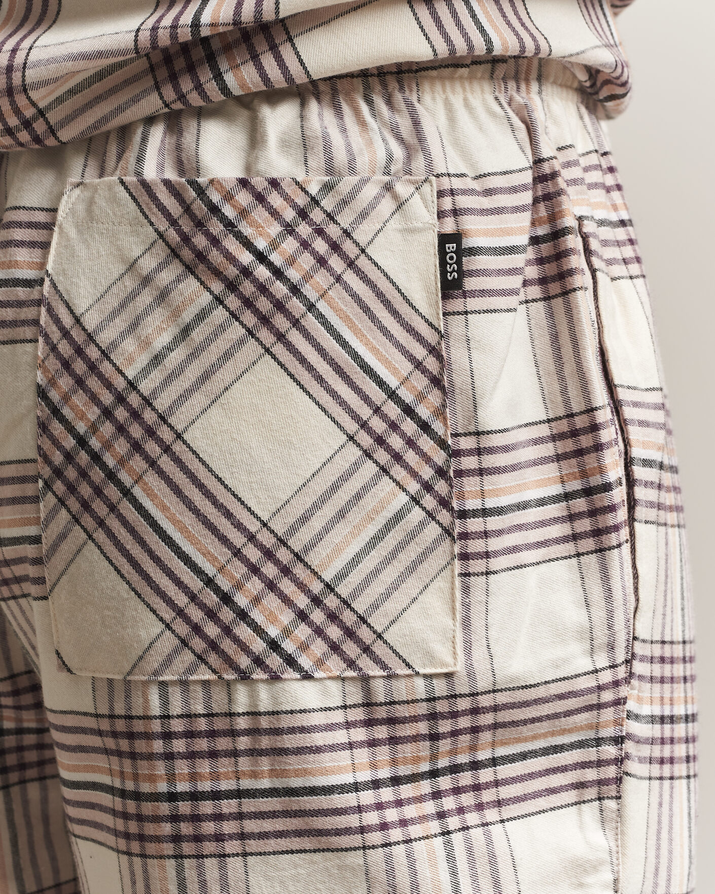 Uomini | Accappatoi & Pigiami | BOSS BLACK | Checked Flannel Pyjama Set Open White